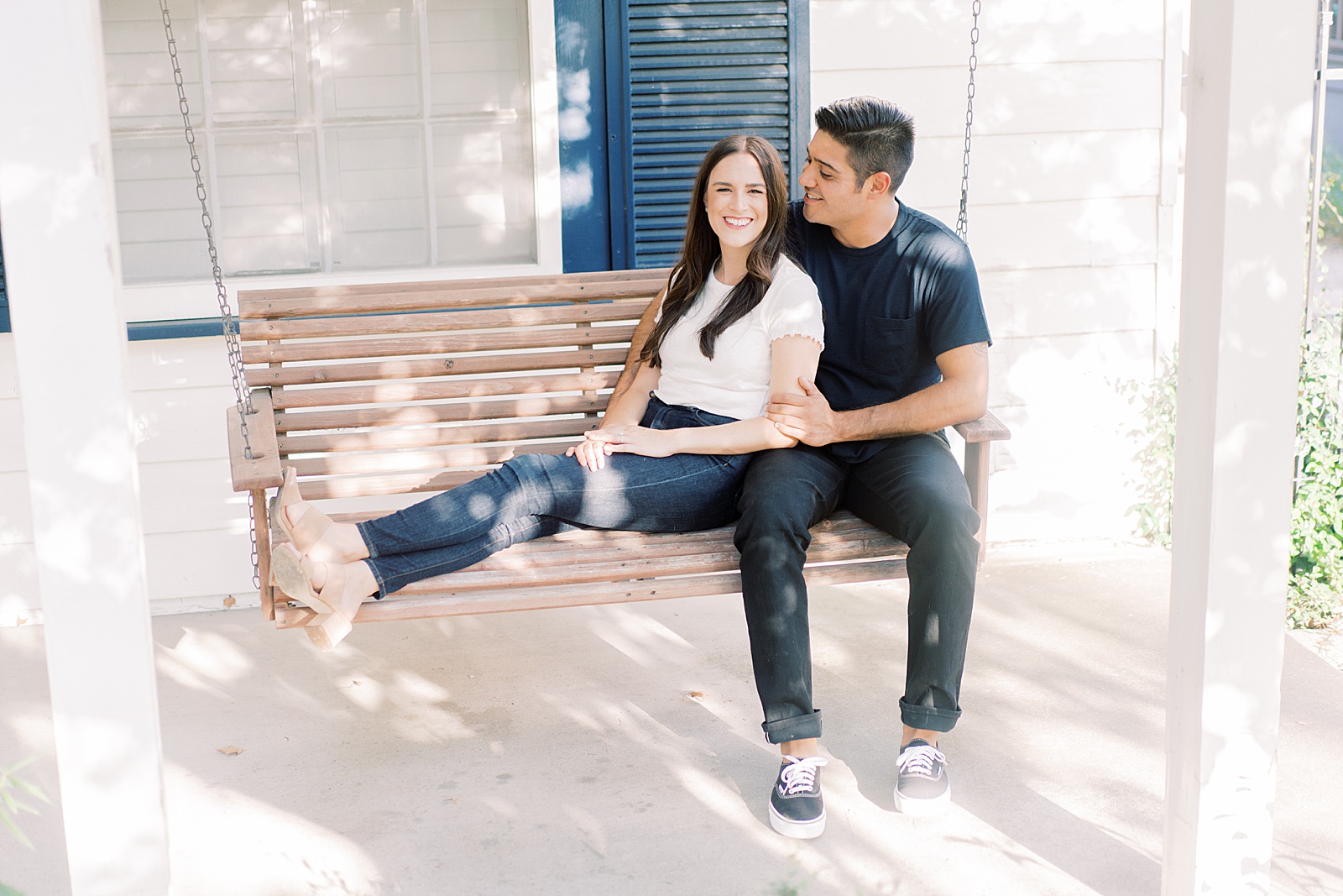 in-home engagement photos