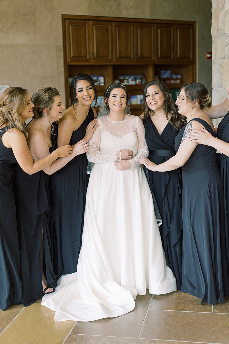 bride and bridesmaids