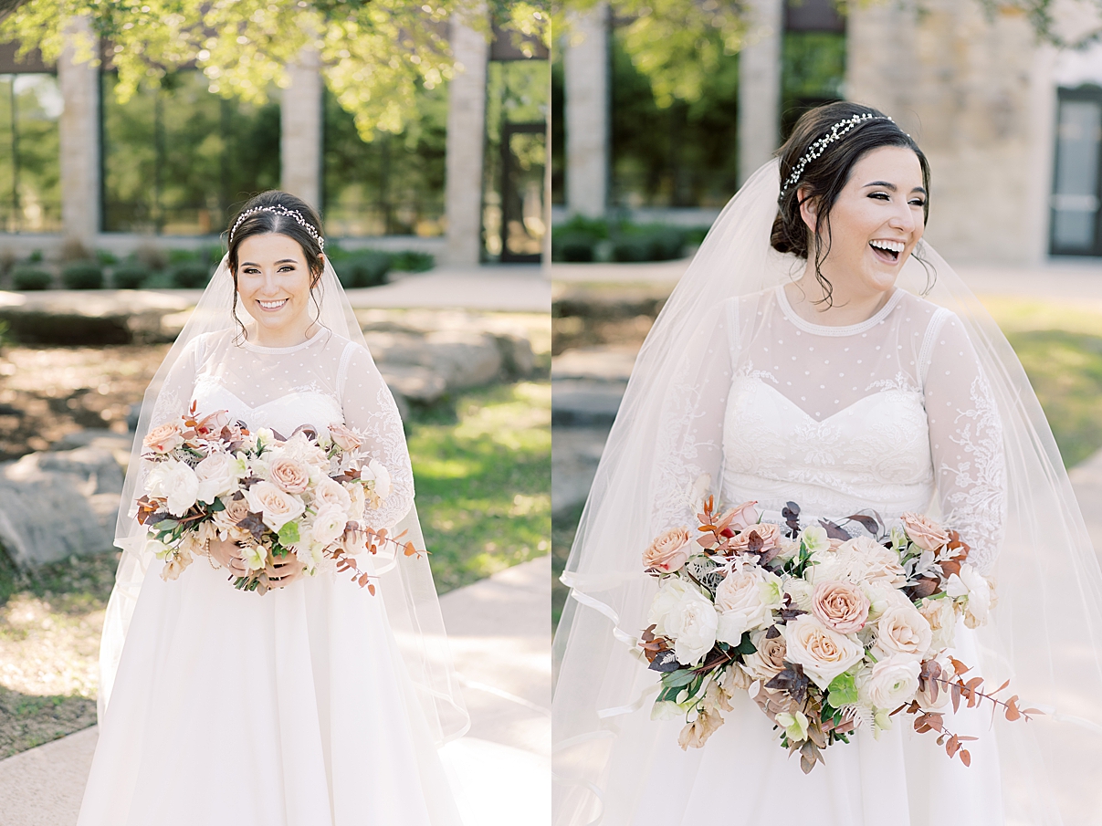 bridal portrait in garden by paige vaughn photo