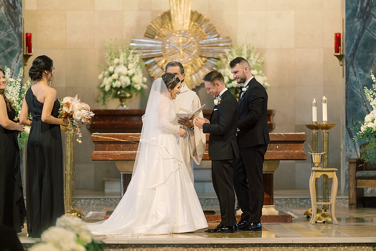 bride and groom at their ceremony