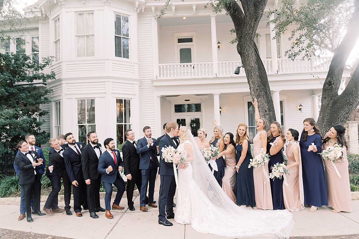 bridal party at the allan house