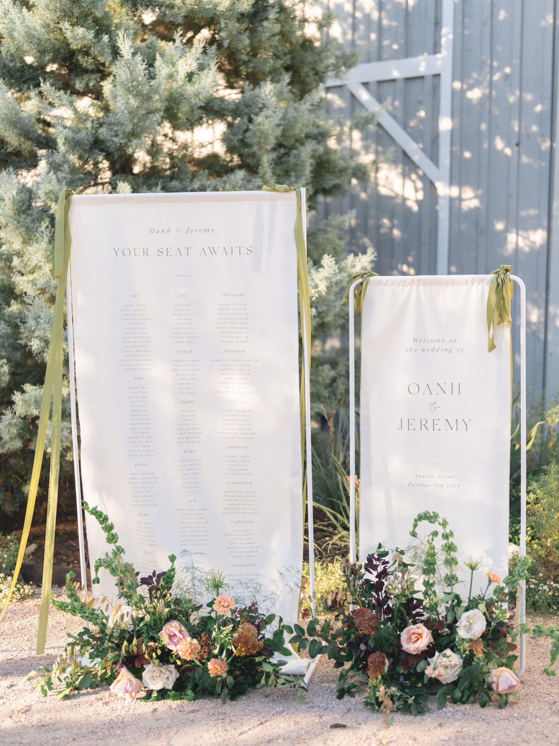 Reception details with floral centerpieces, candlelight, and elegant table settings at The Addison Grove