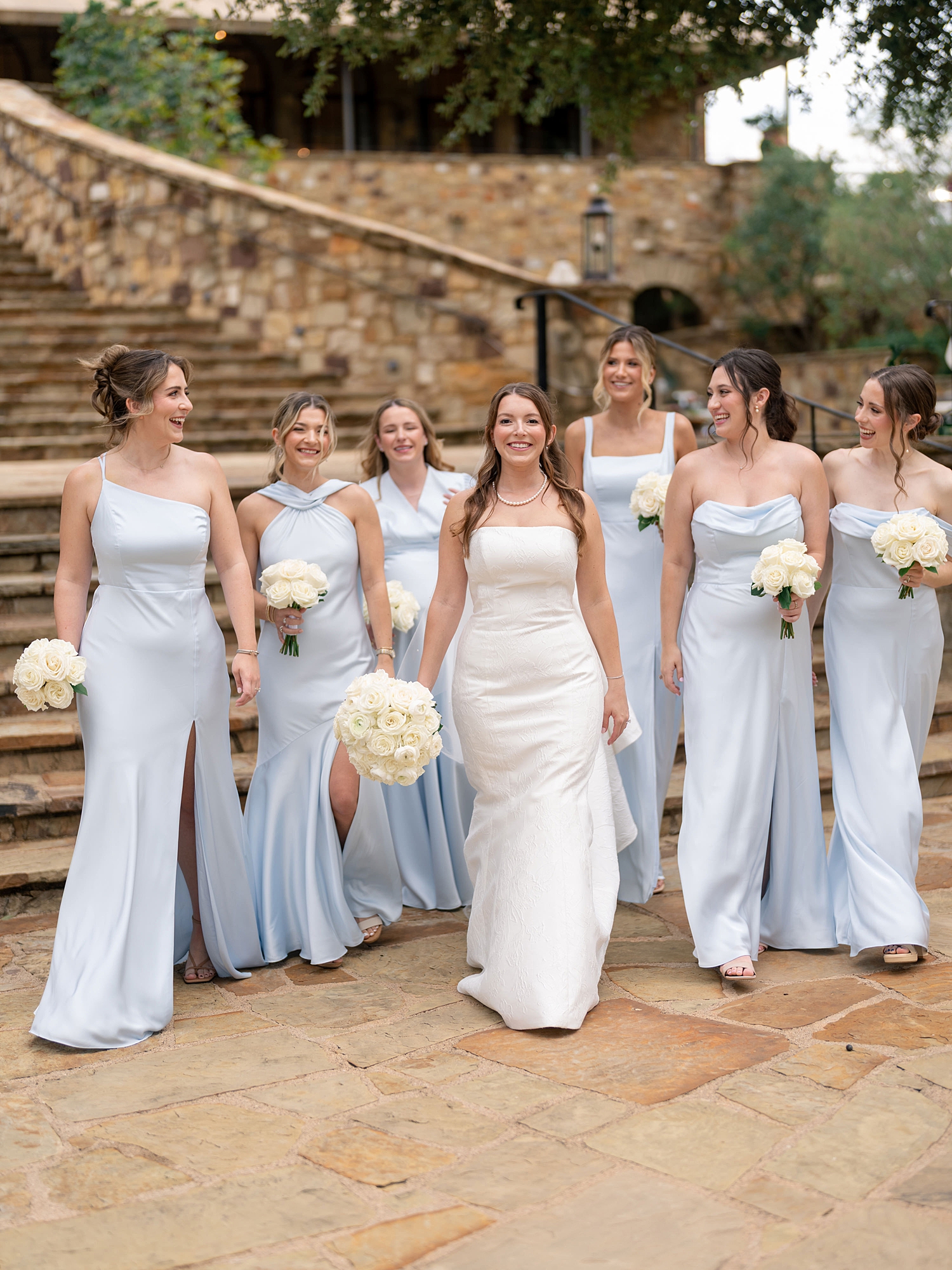 Portrait of wedding party at Escondido Golf Club, Austin wedding photography by Paige Vaughn Photo
