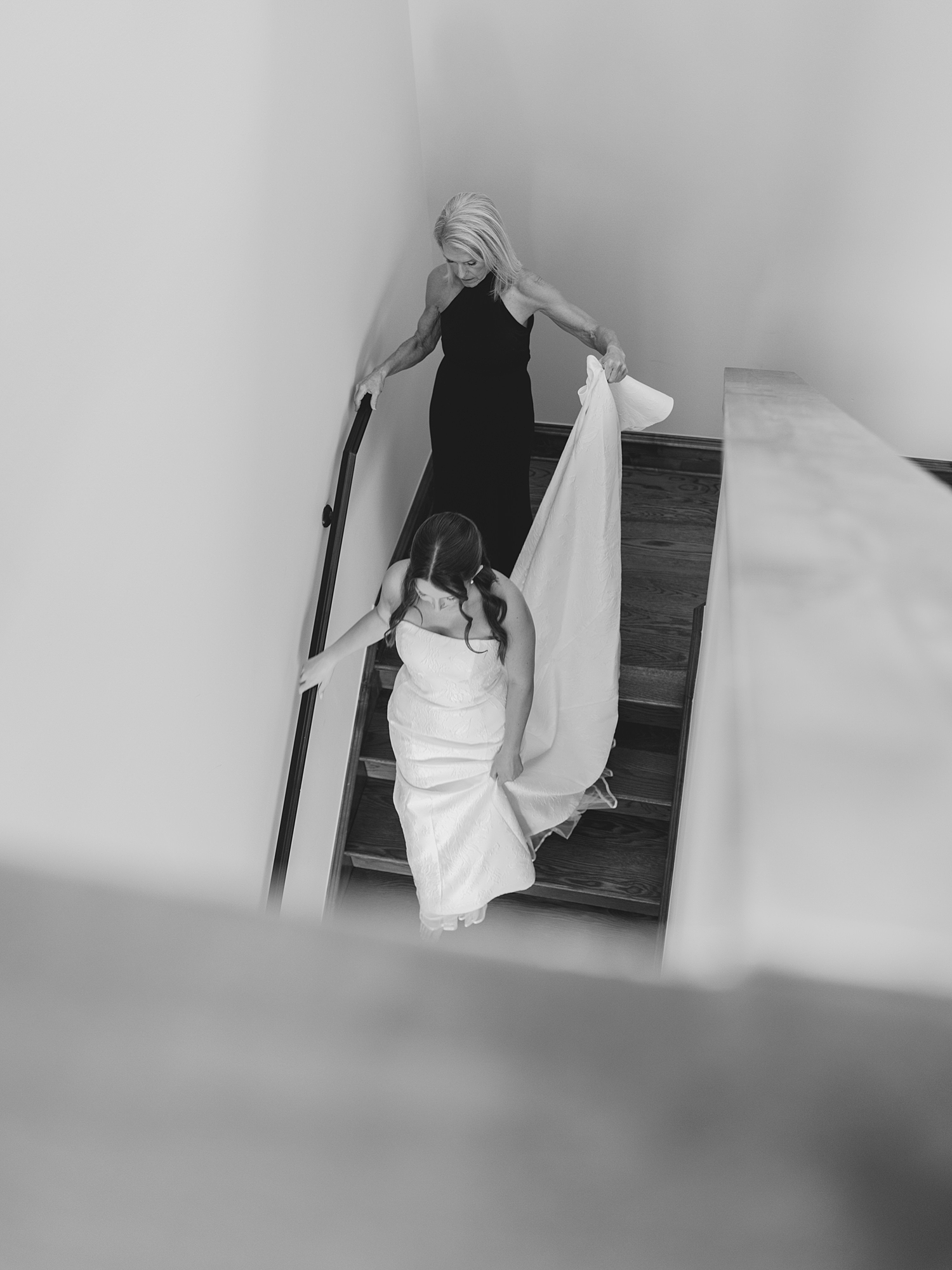 Bridal party getting ready in a sun-lit suite at Escondido Golf Club, captured on film