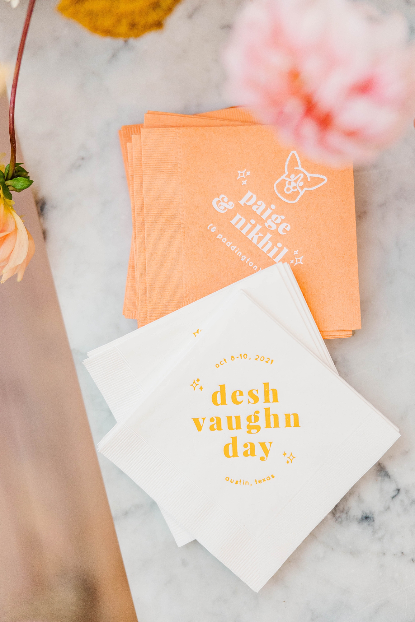 Western reception with retro-inspired decor in peach, mustard, teal and orange, guests dancing under fall light