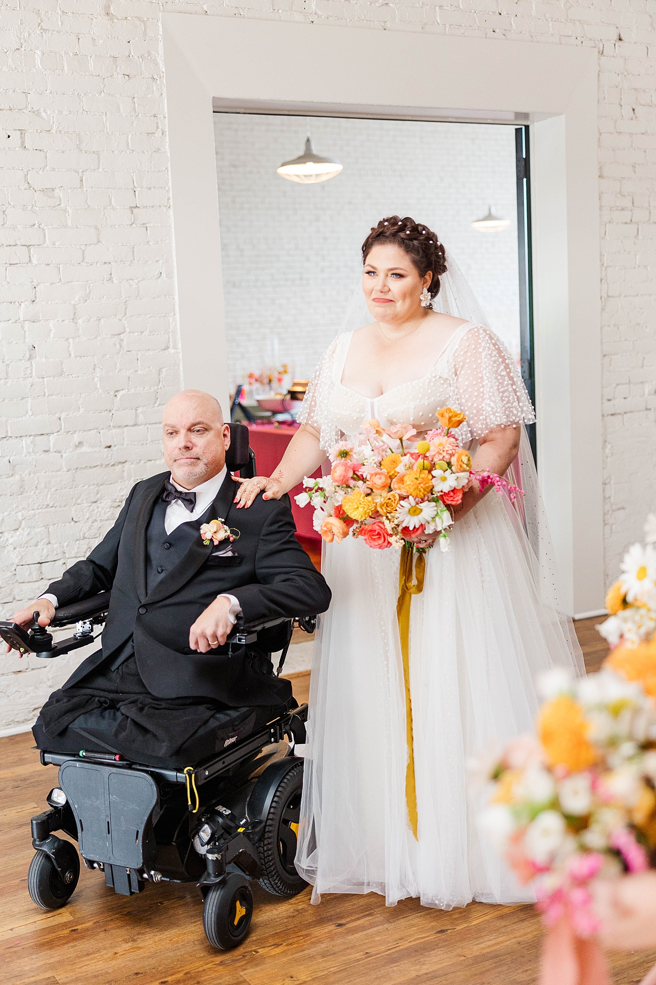 Autumn wedding ceremony with deep jewel tones, fun patterns and joyful family moments