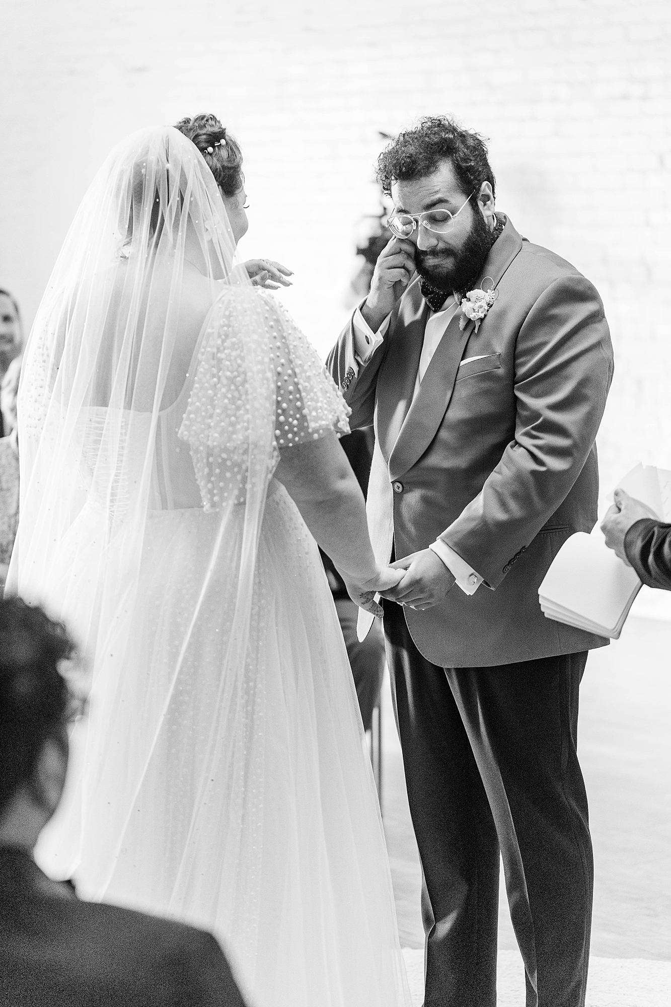 Autumn wedding ceremony with deep jewel tones, fun patterns and joyful family moments
