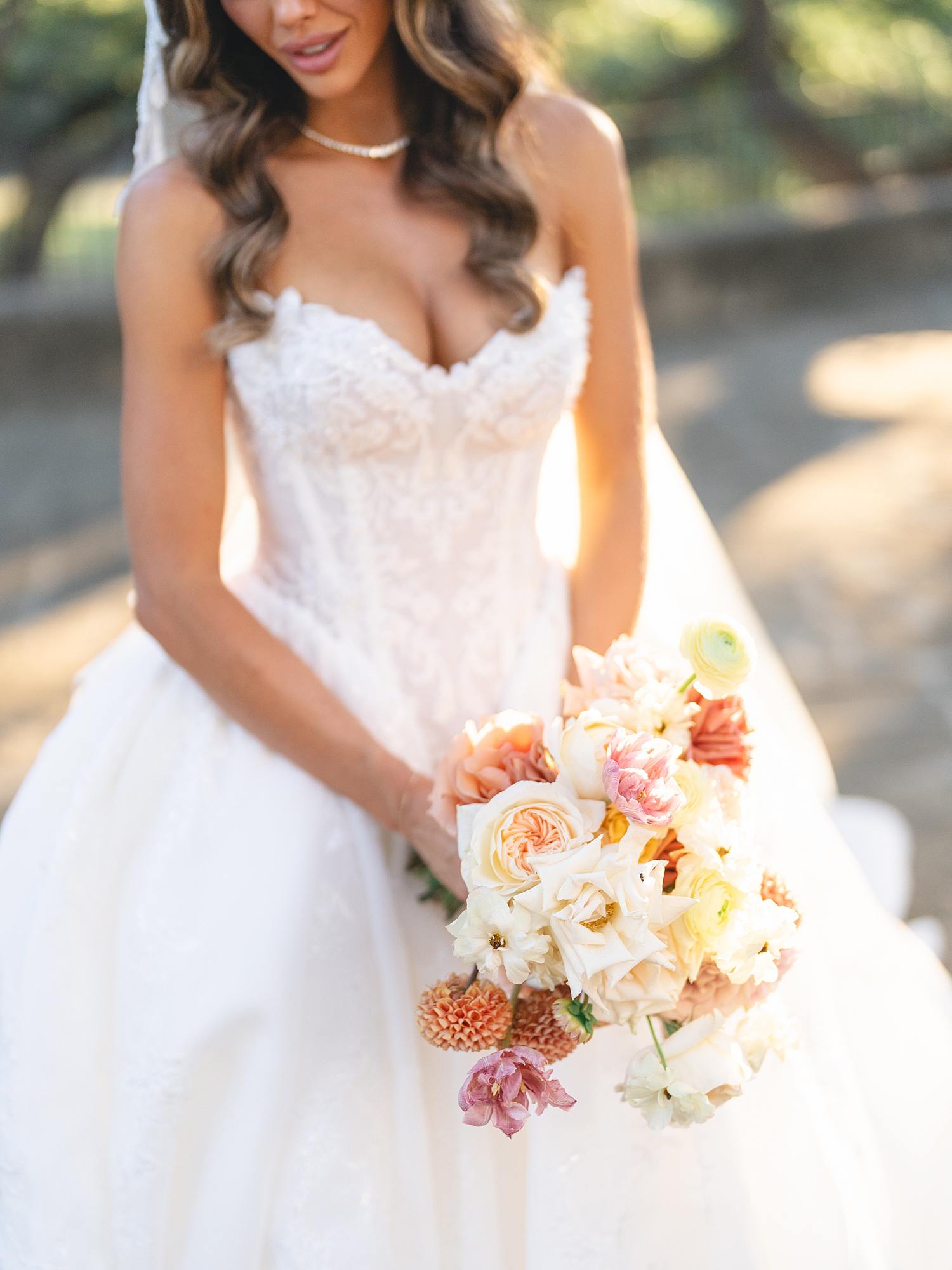 bridal portraits at sunset