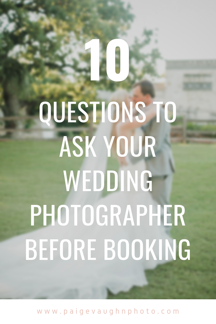 Questions to as your wedding photographer