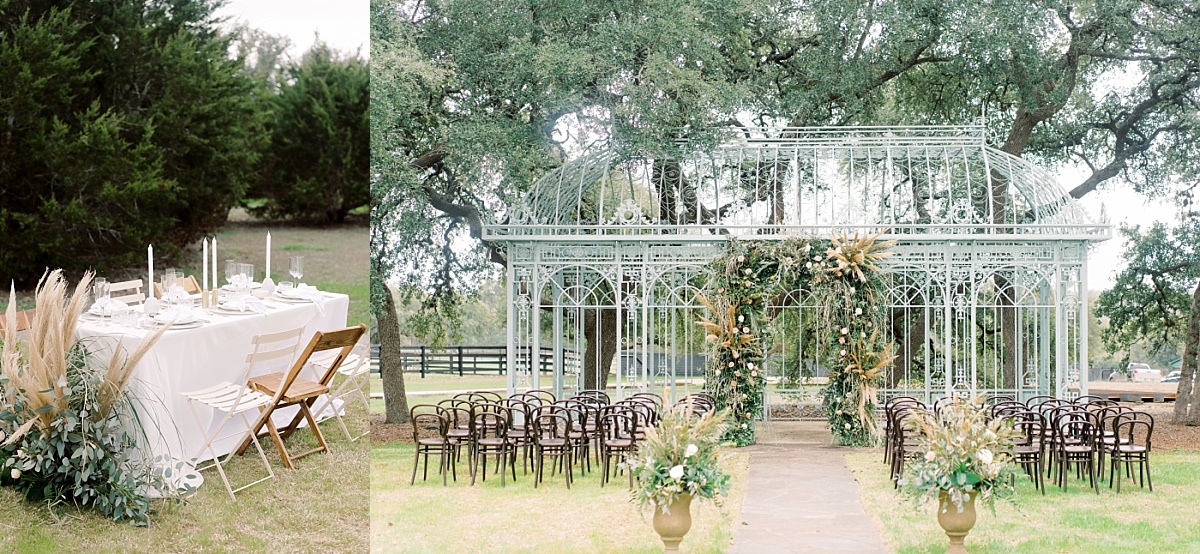 Beautiful intimate wedding inspiration, a small outdoor wedding table setting