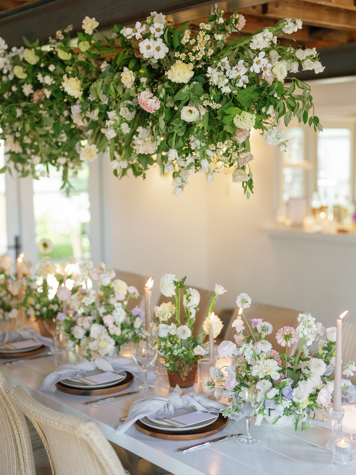 Austin Events Photography table with floral arrangement and flowers