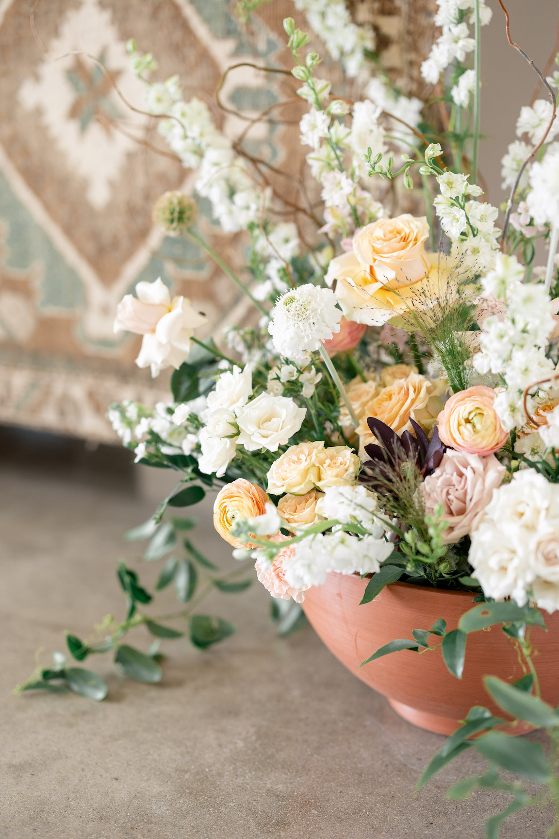 Austin Baby Shower prospect house bar with florals