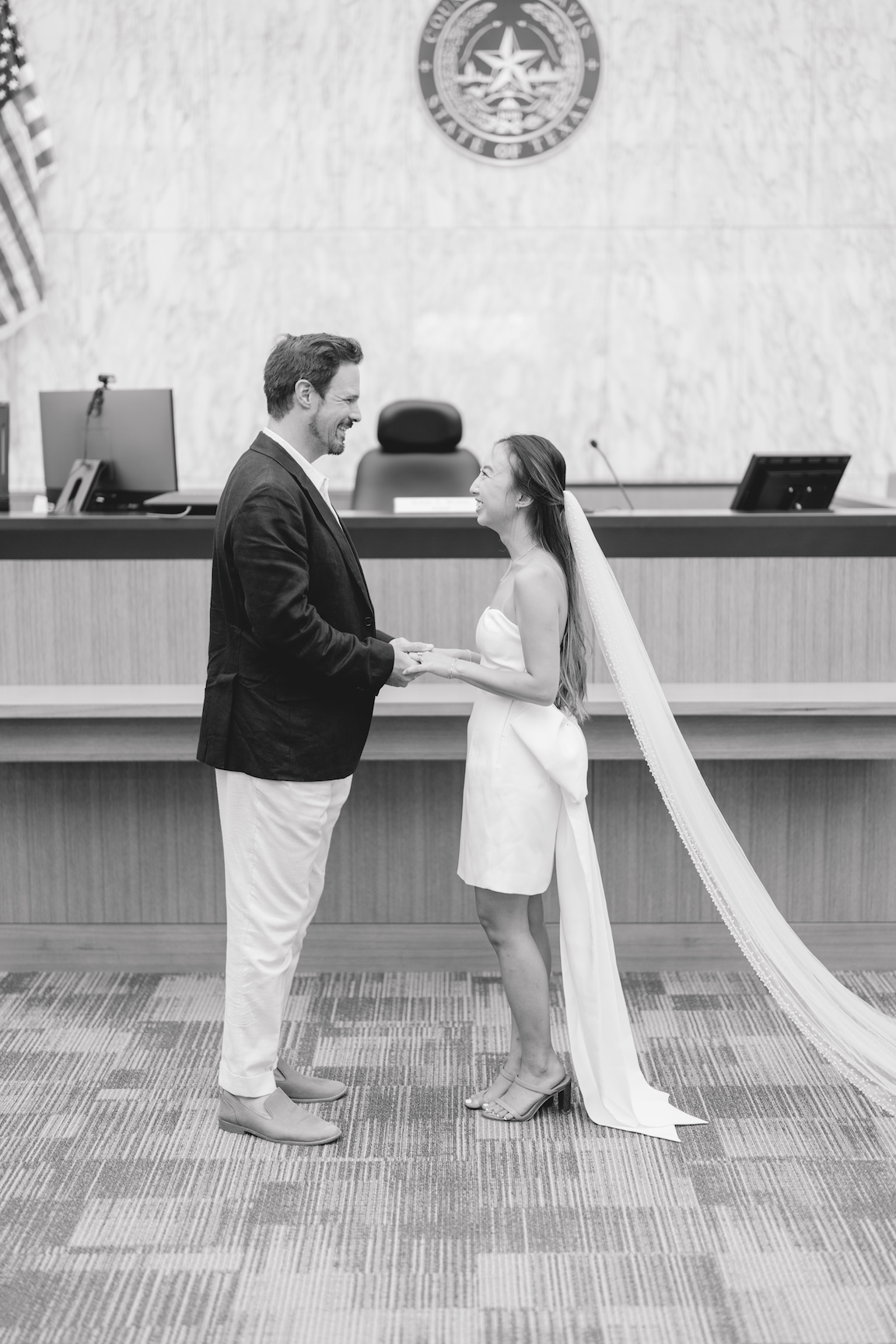 Austin Courthouse Wedding bride groom portraits