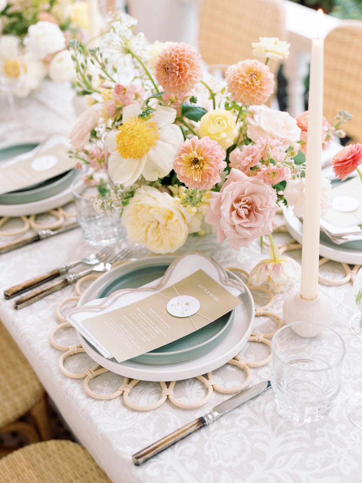 Centerpiece florals Downtown Austin Baby Shower