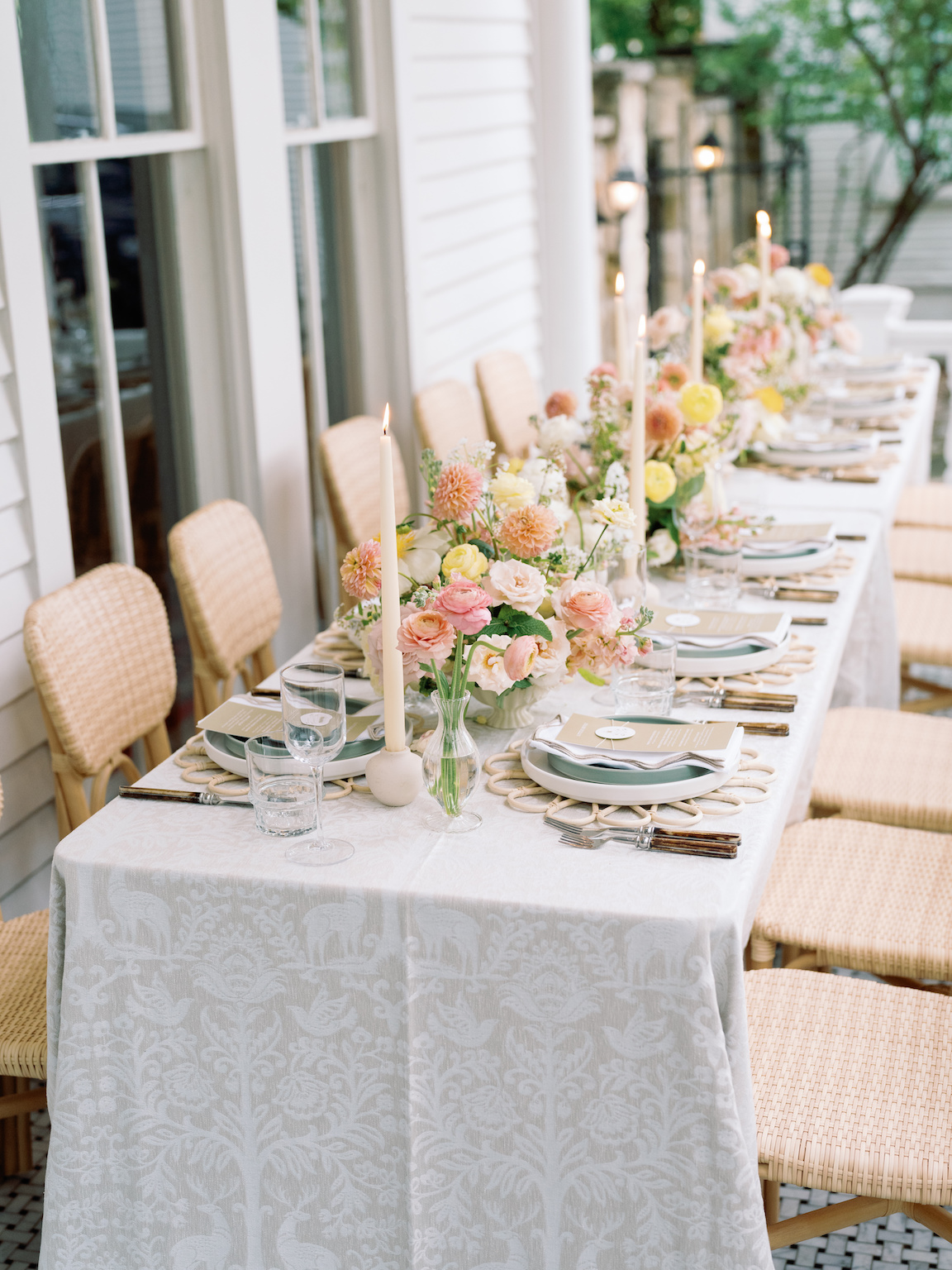 Centerpiece florals Downtown Austin Baby Shower