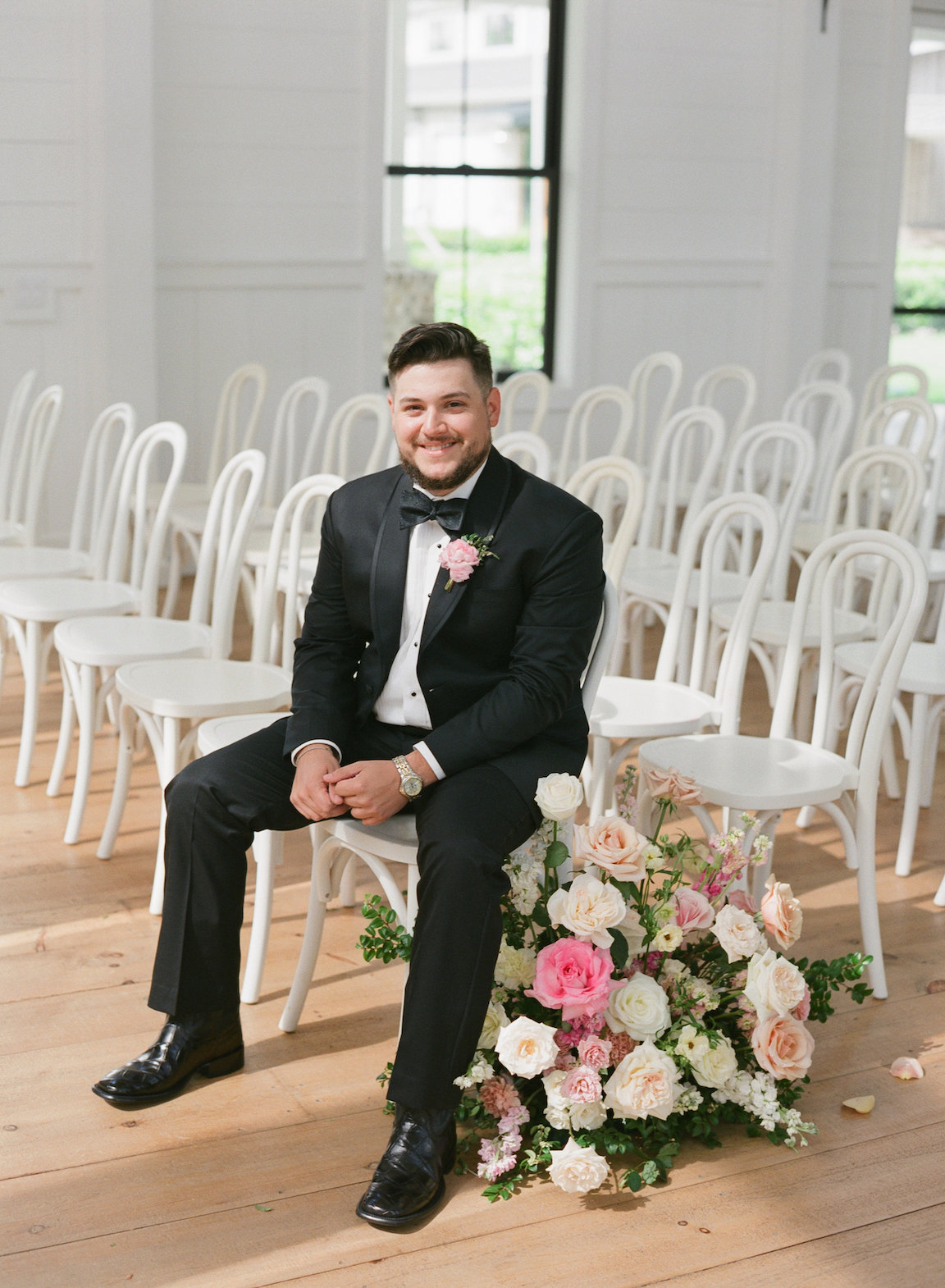 Arrowhead Hill Wedding groom portraits