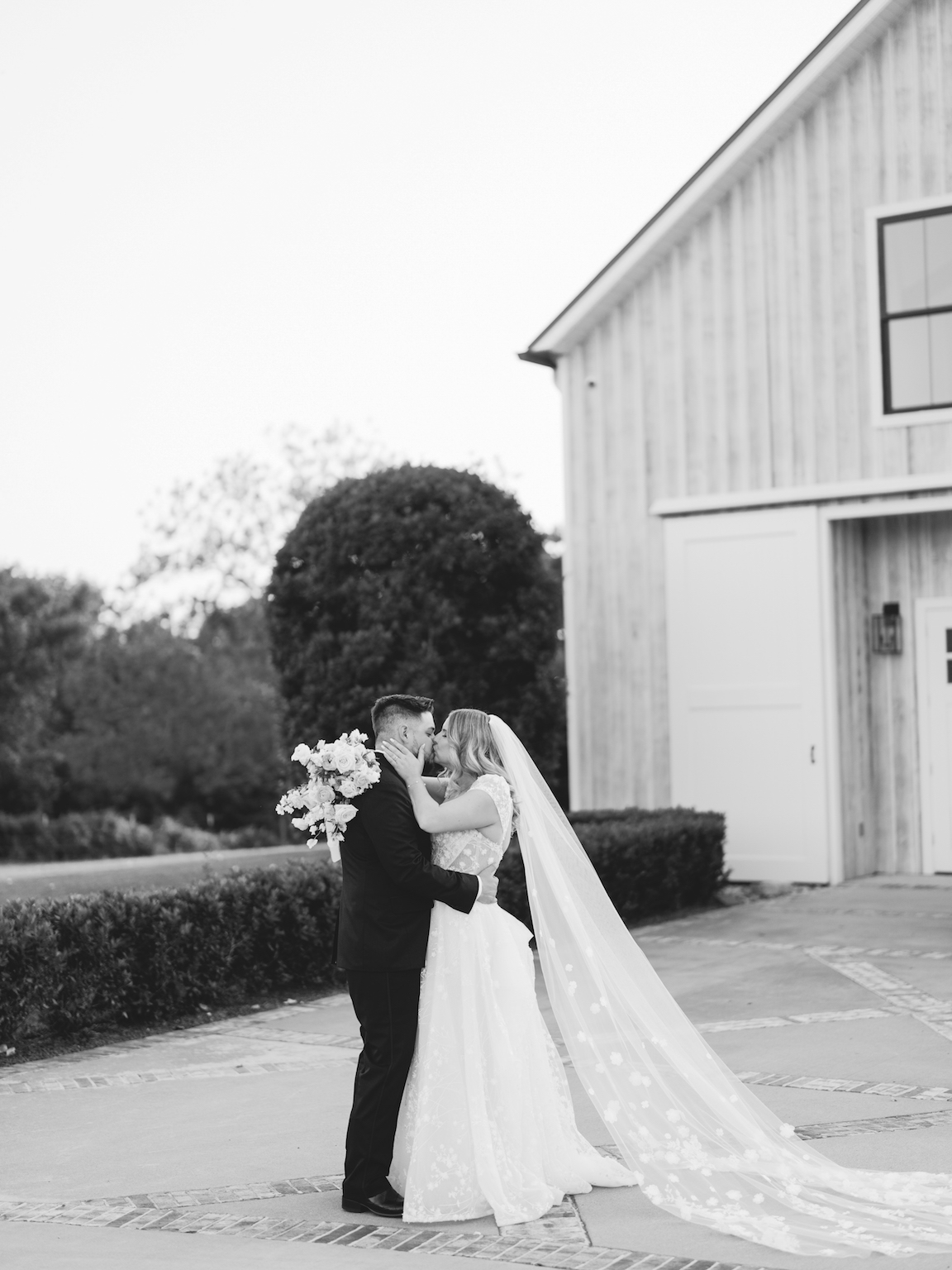 Arrowhead Hill Wedding bride and groom sunset portraits