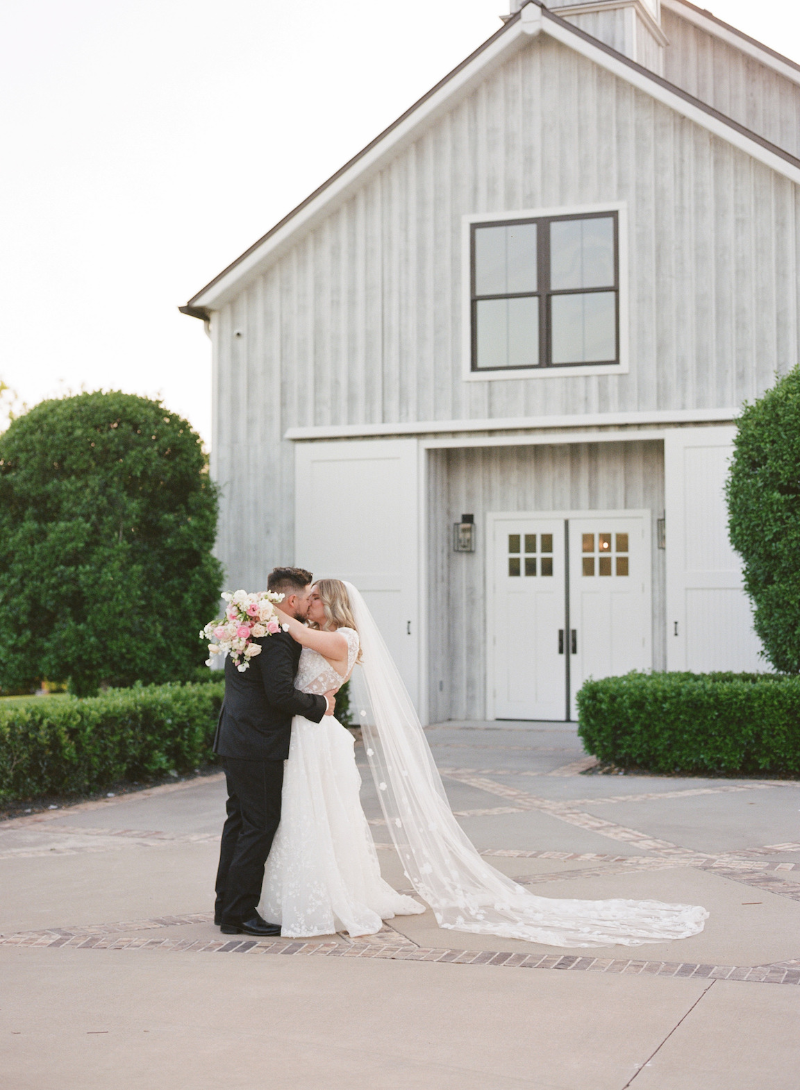 Arrowhead Hill Wedding bride and groom sunset portraits