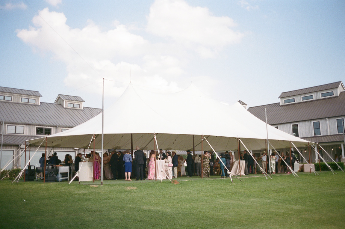 Arrowhead Hill Wedding reception photos with florals and tent