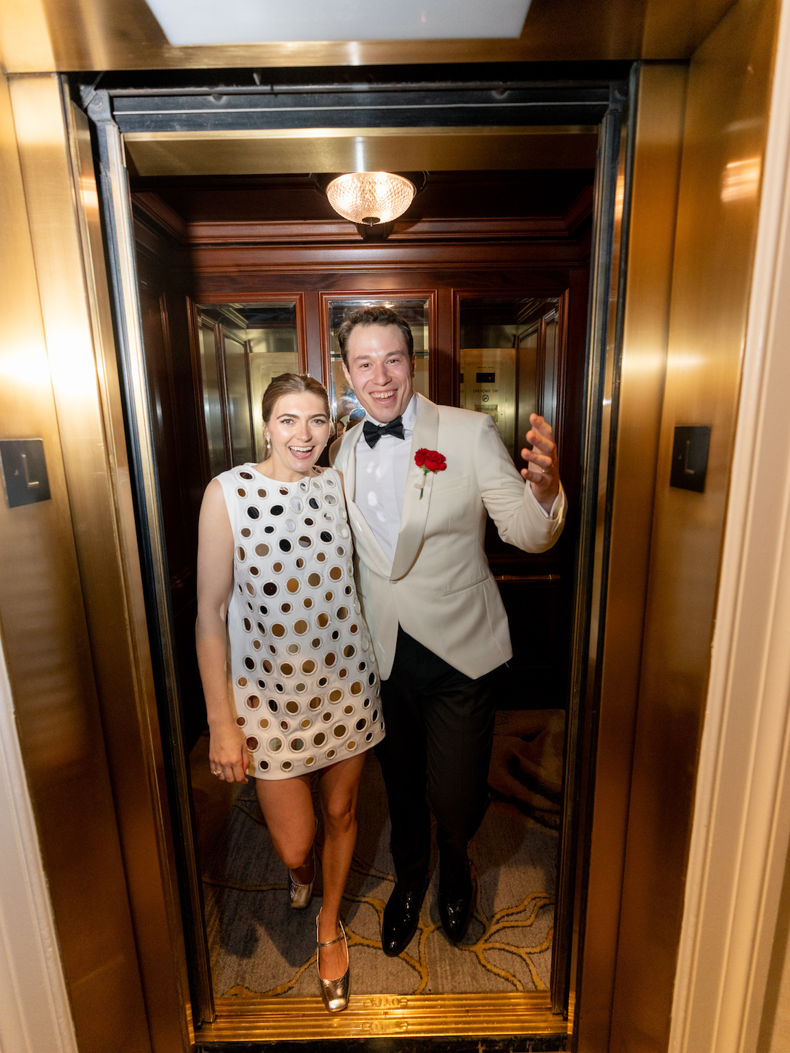 Fairmont San Francisco Wedding candid bride outfit change