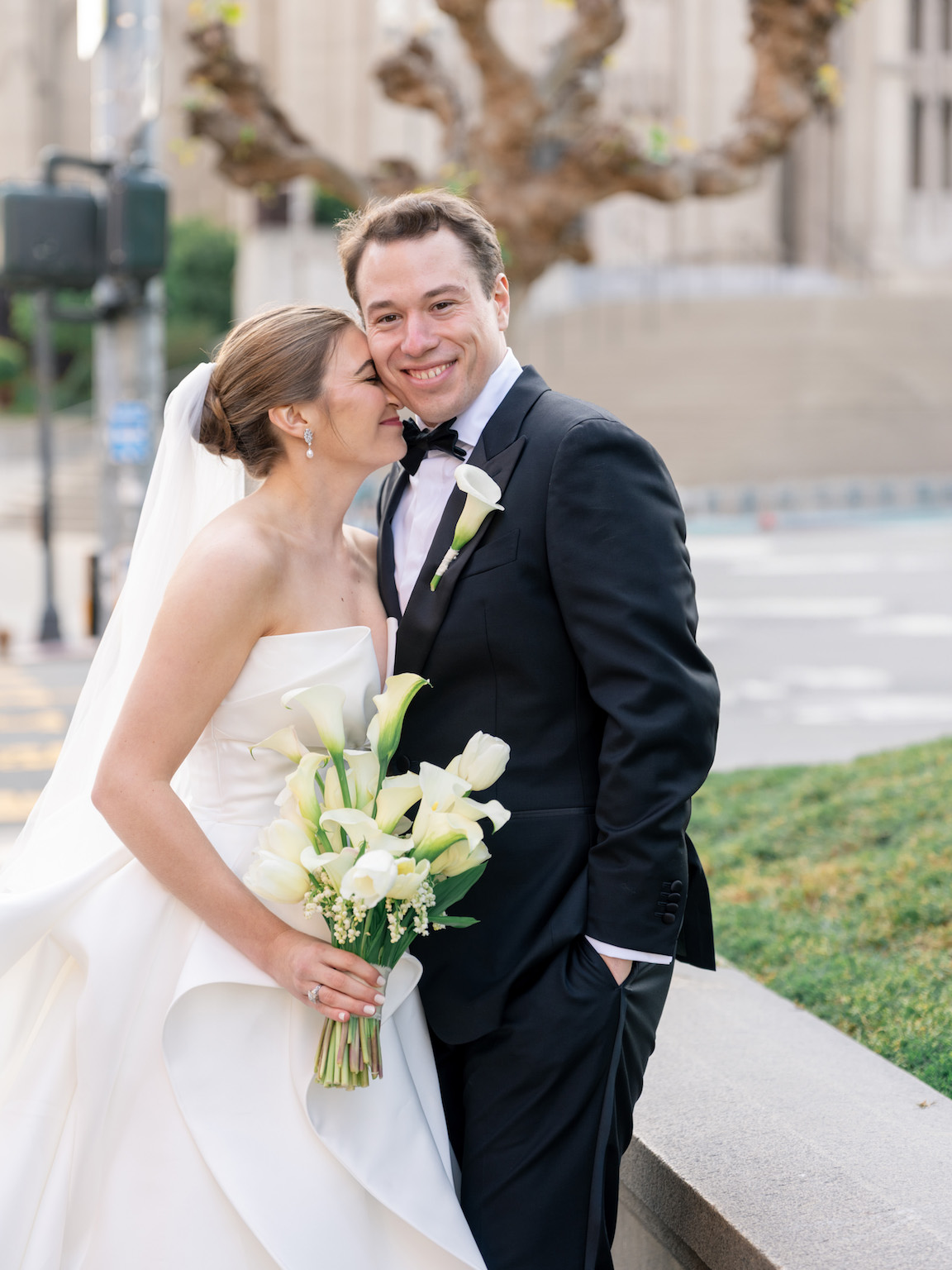 Fairmont San Francisco Wedding bride and groom portraits