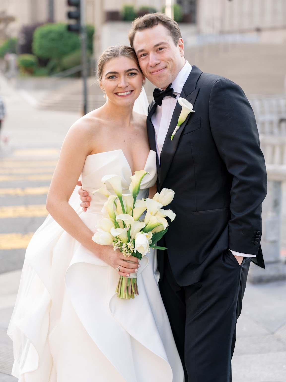 Fairmont San Francisco Wedding bride and groom portraits