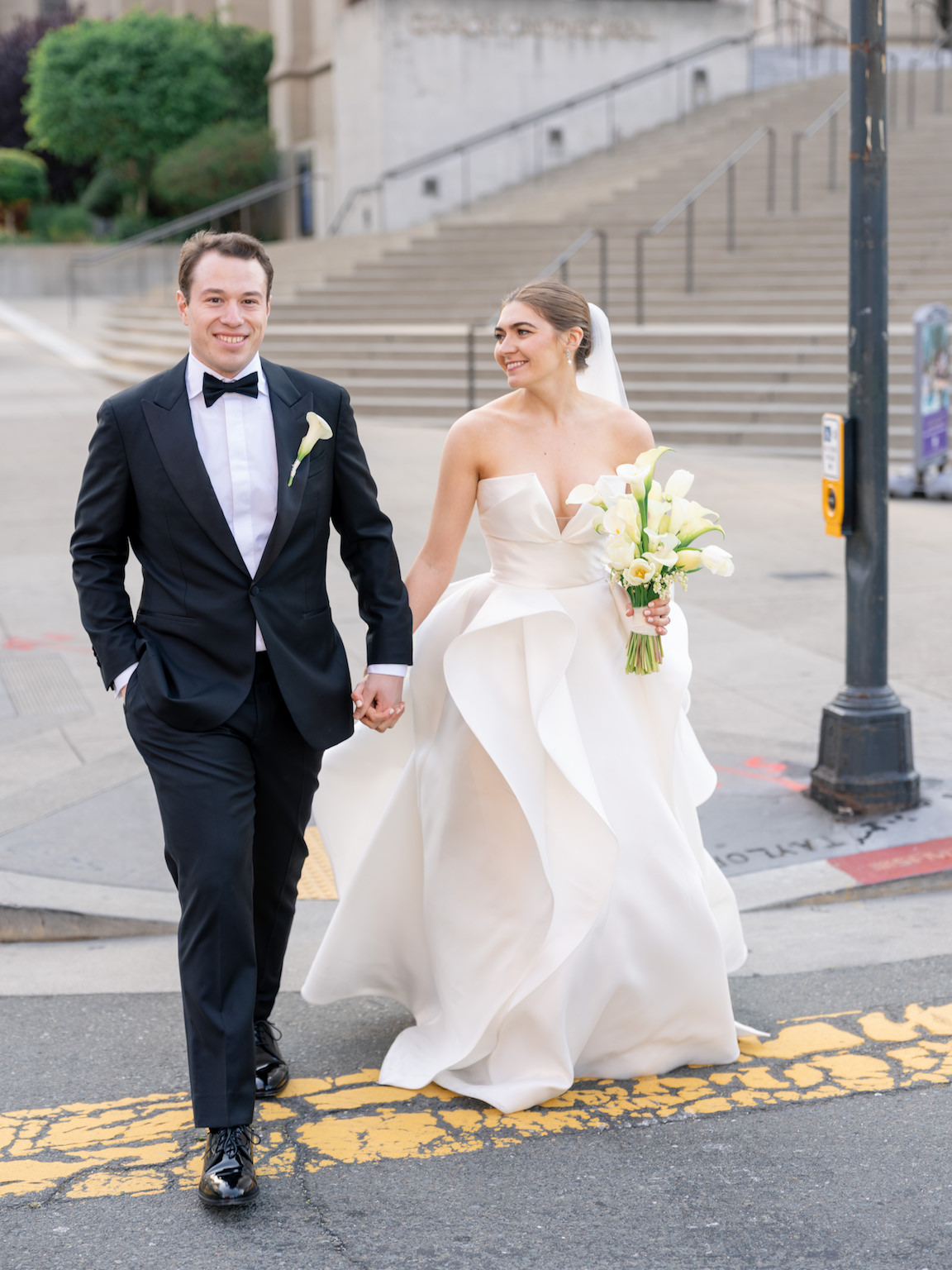 Fairmont San Francisco Wedding bride and groom portraits
