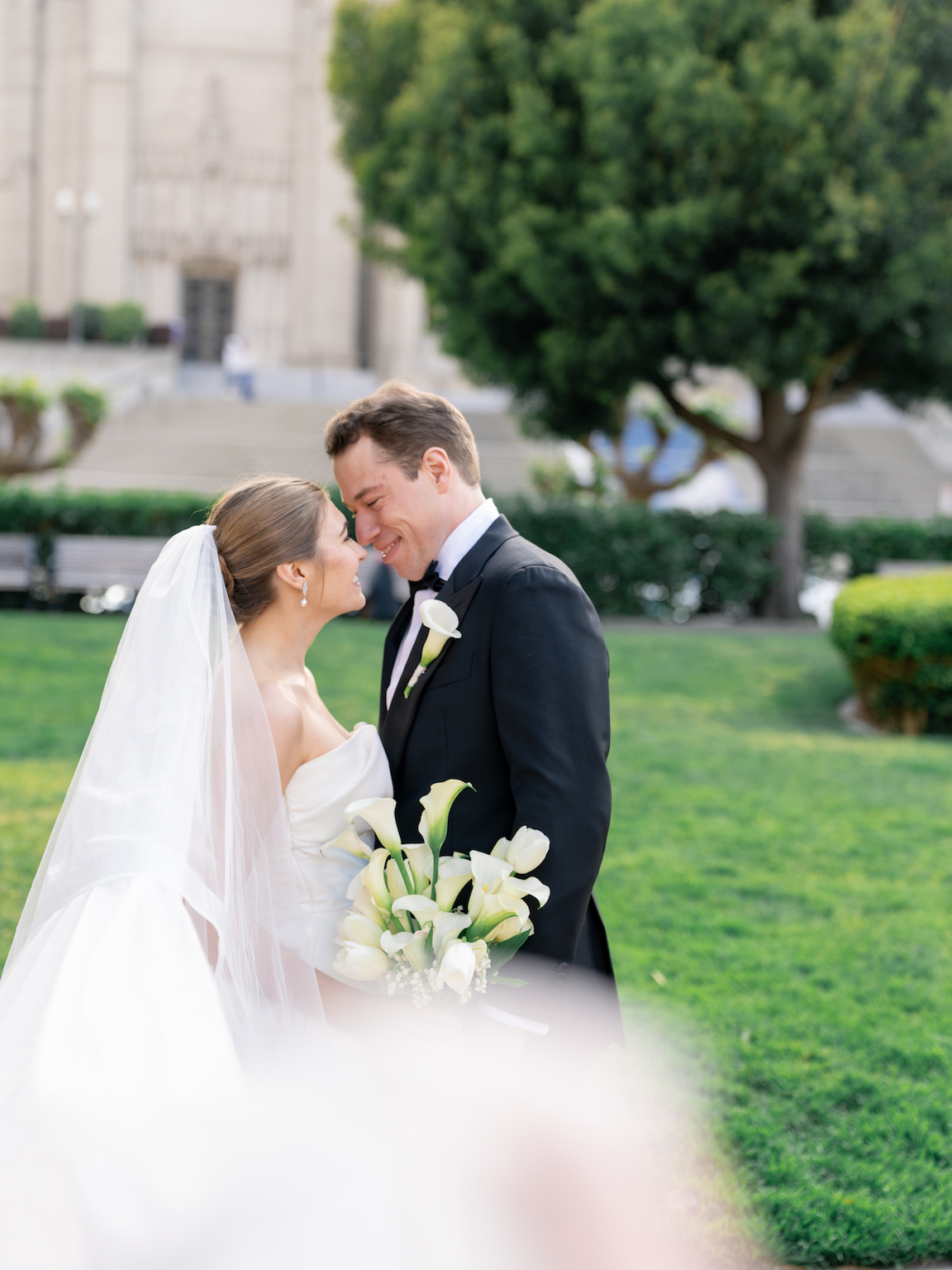 Fairmont San Francisco Wedding bride and groom portraits