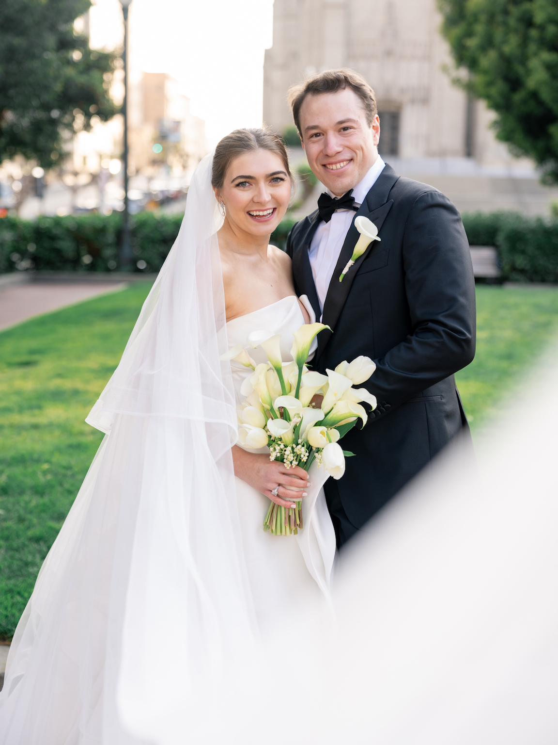 Fairmont San Francisco Wedding bride and groom portraits