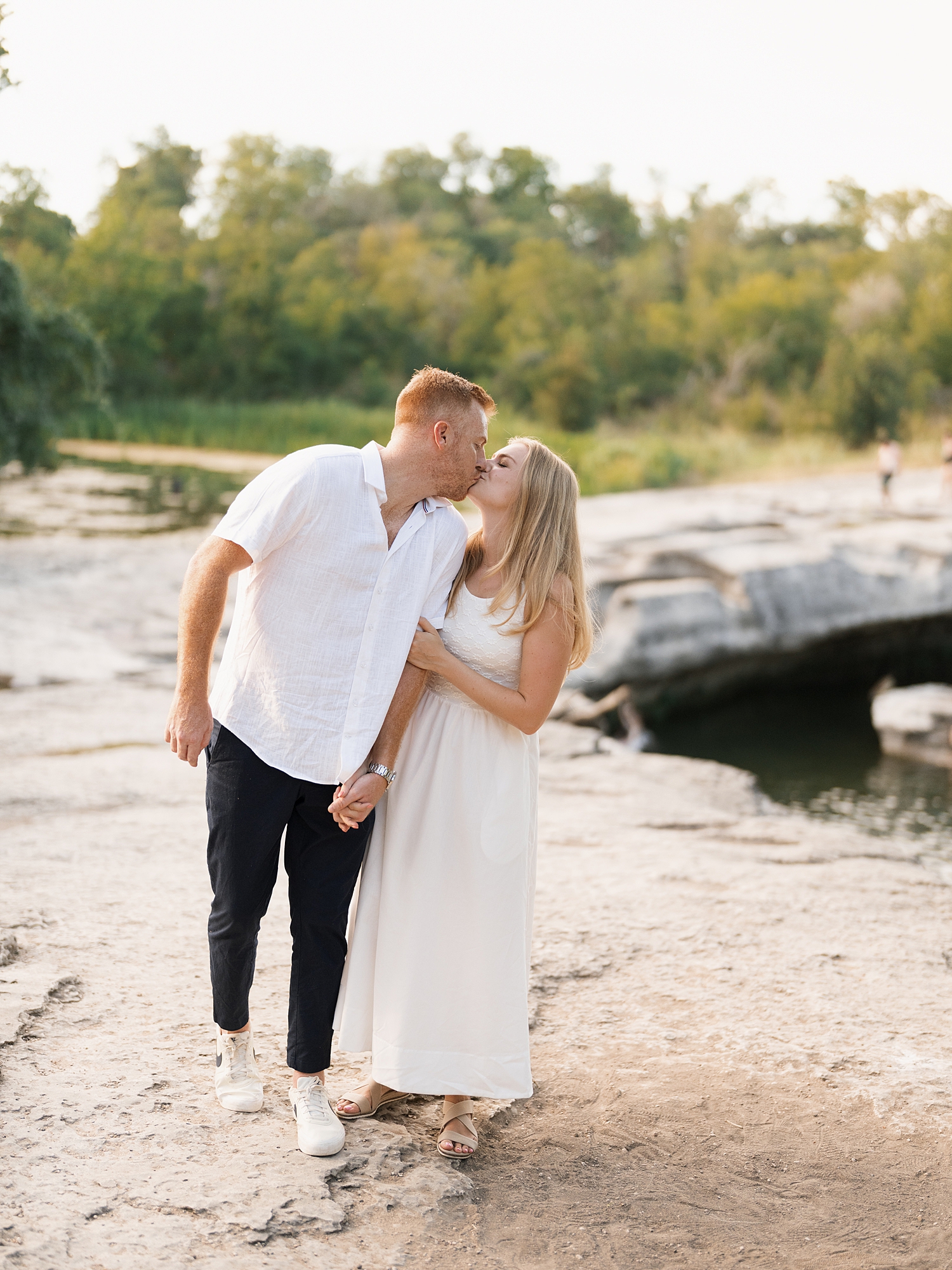 sunset engagement photos McKinney Falls State Park