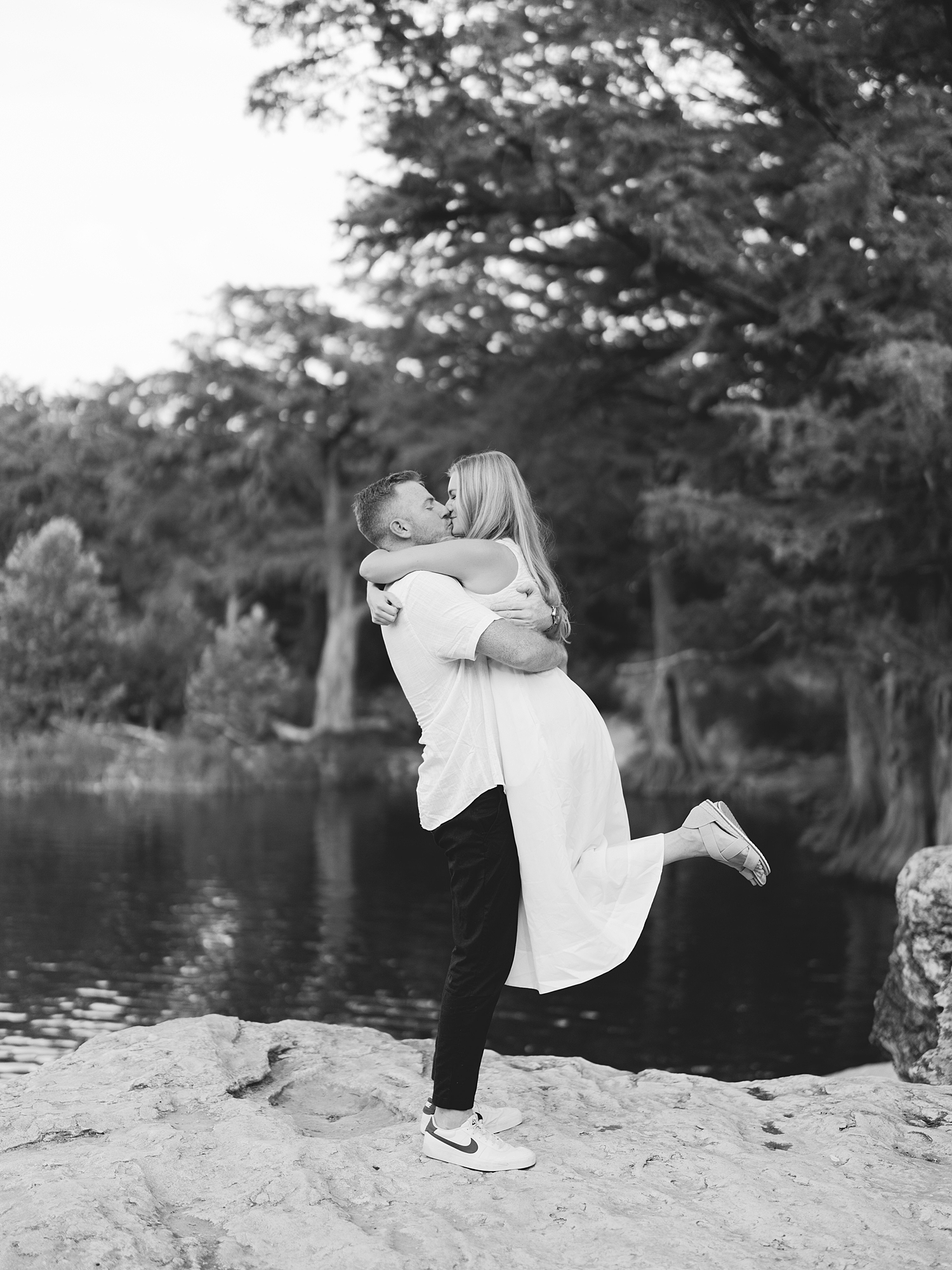 sunset engagement photos McKinney Falls State Park