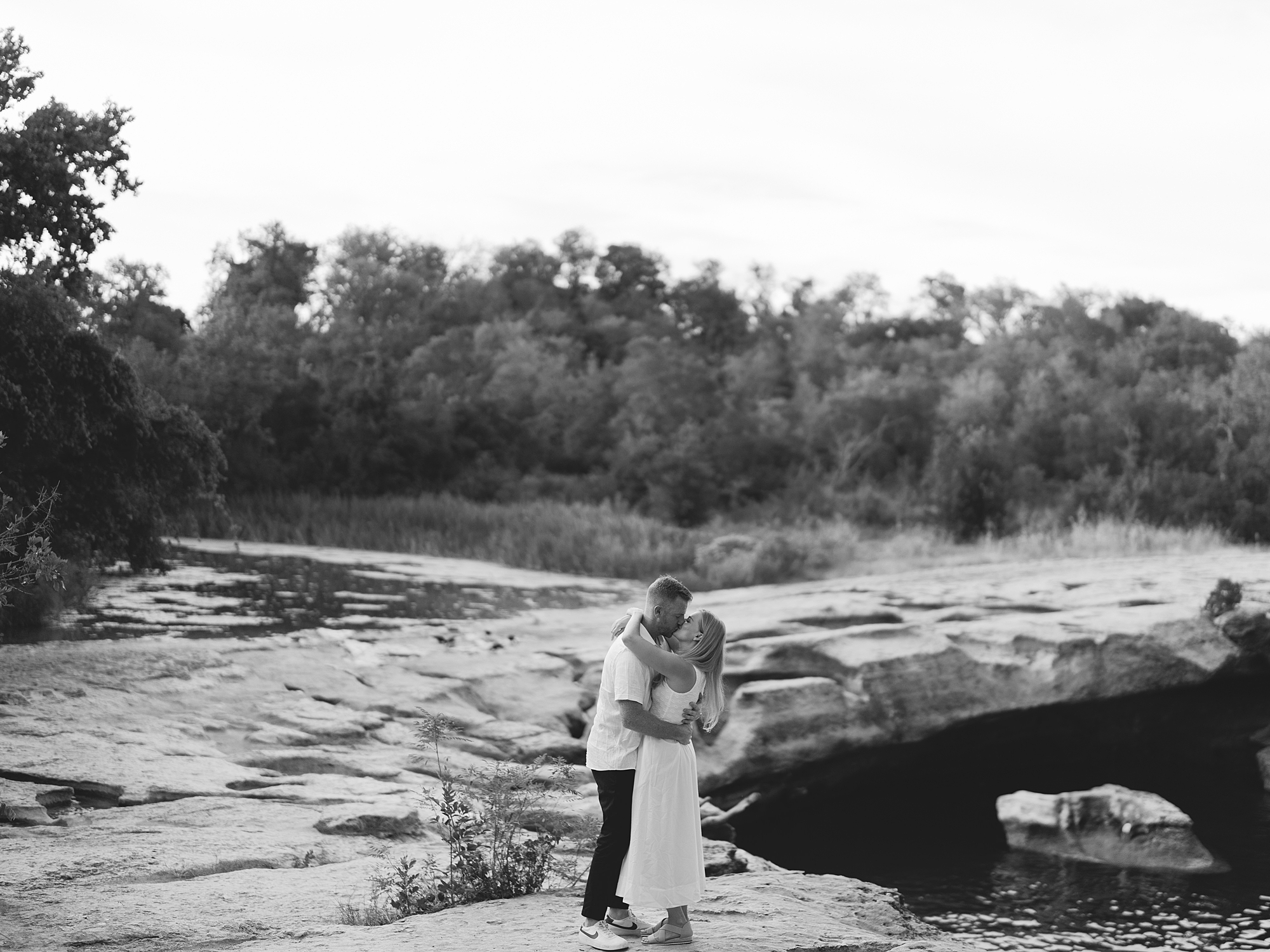 sunset engagement photos McKinney Falls State Park