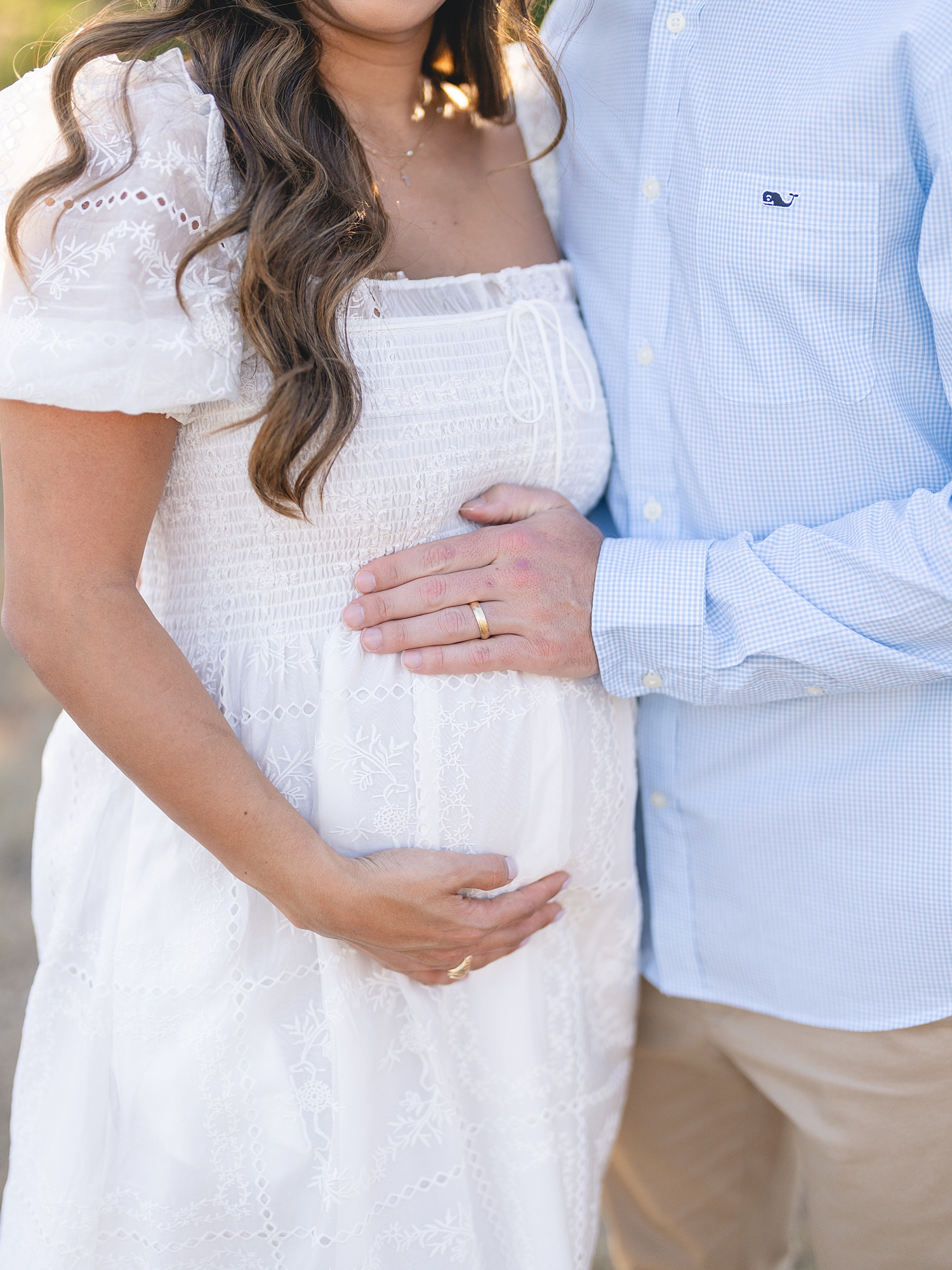 sunset maternity photos in Austin park