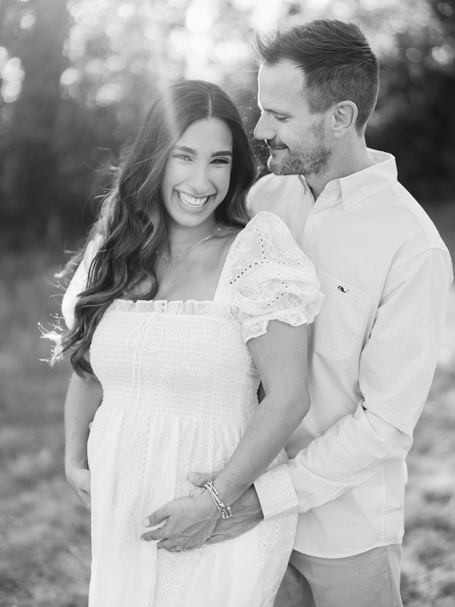 sunset maternity photos in Austin park