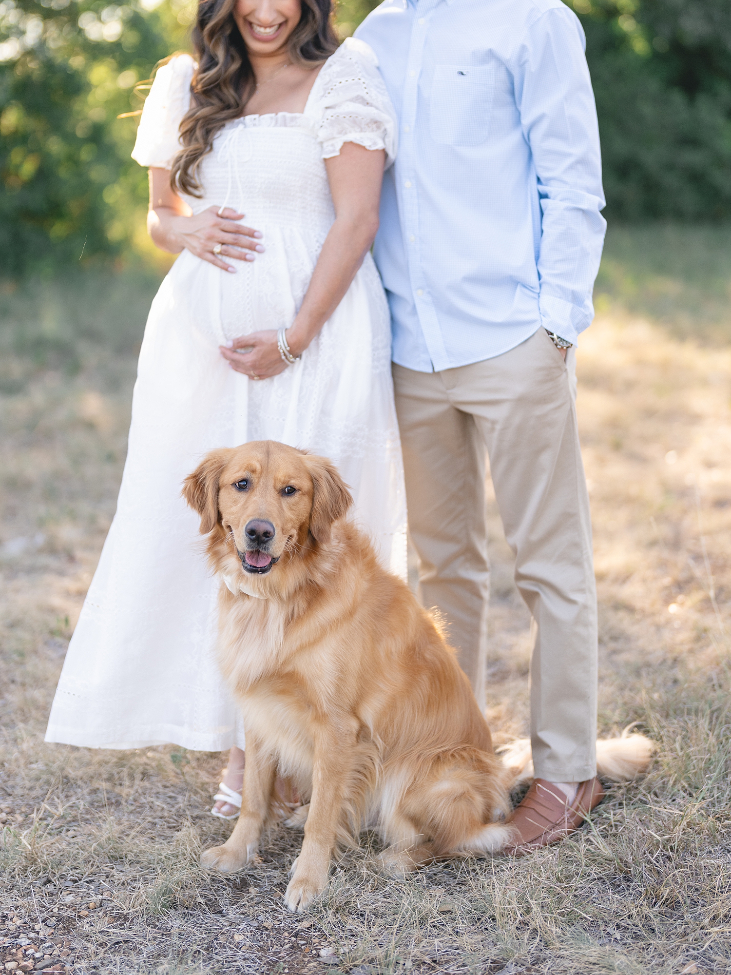 sunset maternity photos in Austin park