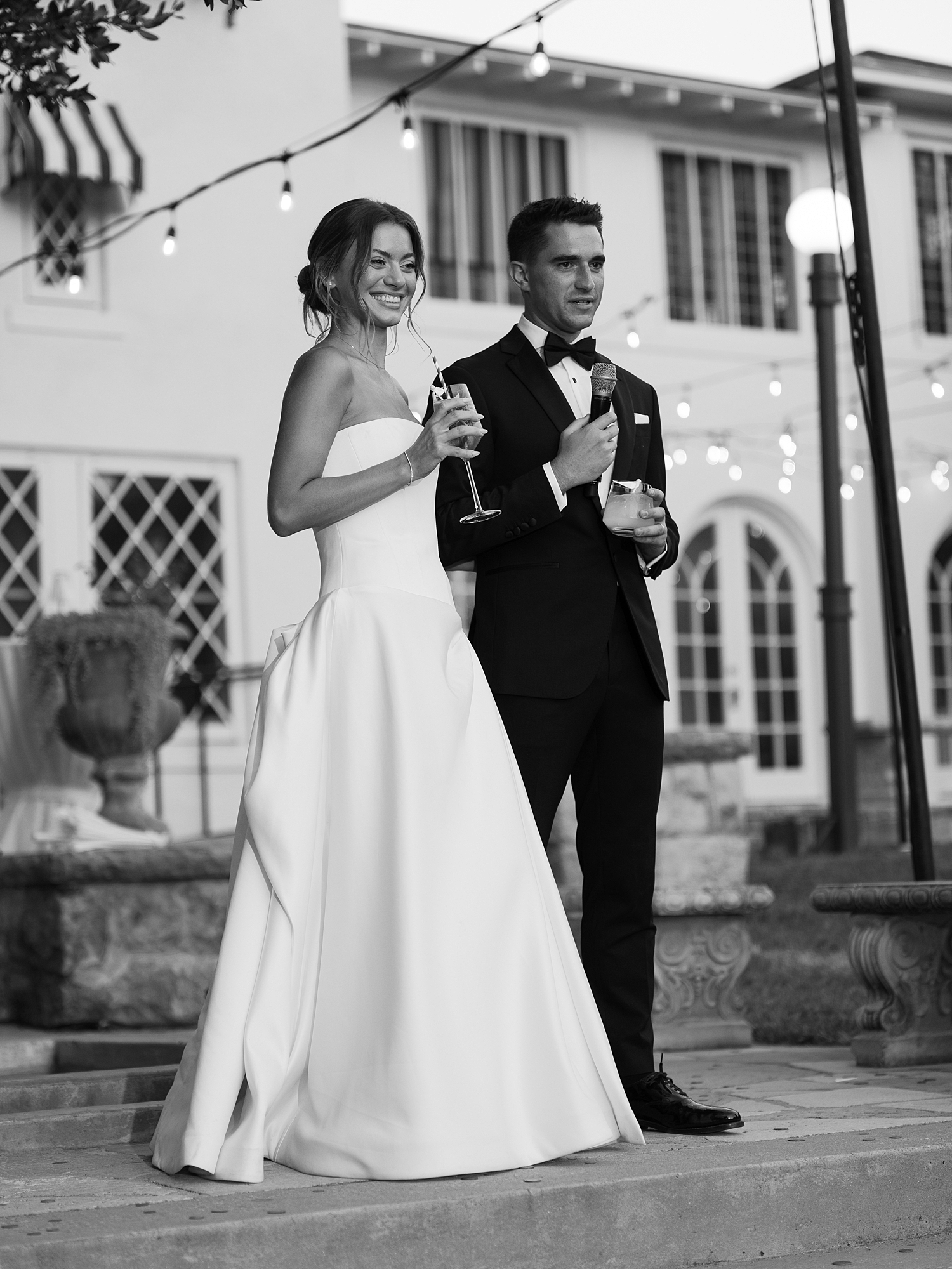 elegant wedding reception in Austin Texas at Laguna Gloria