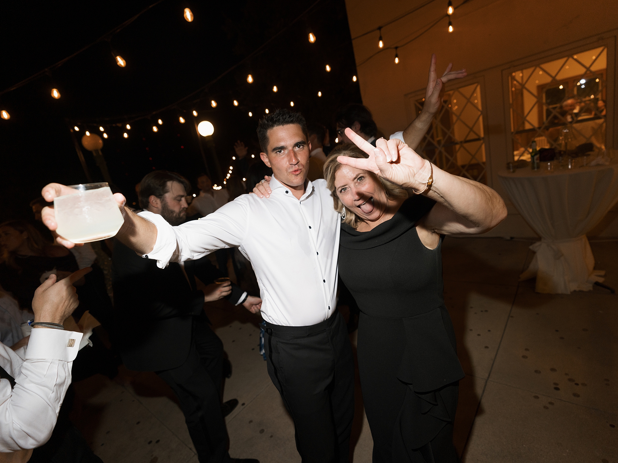 bride and groom on dancefloor at laguna gloria austin wedding venue