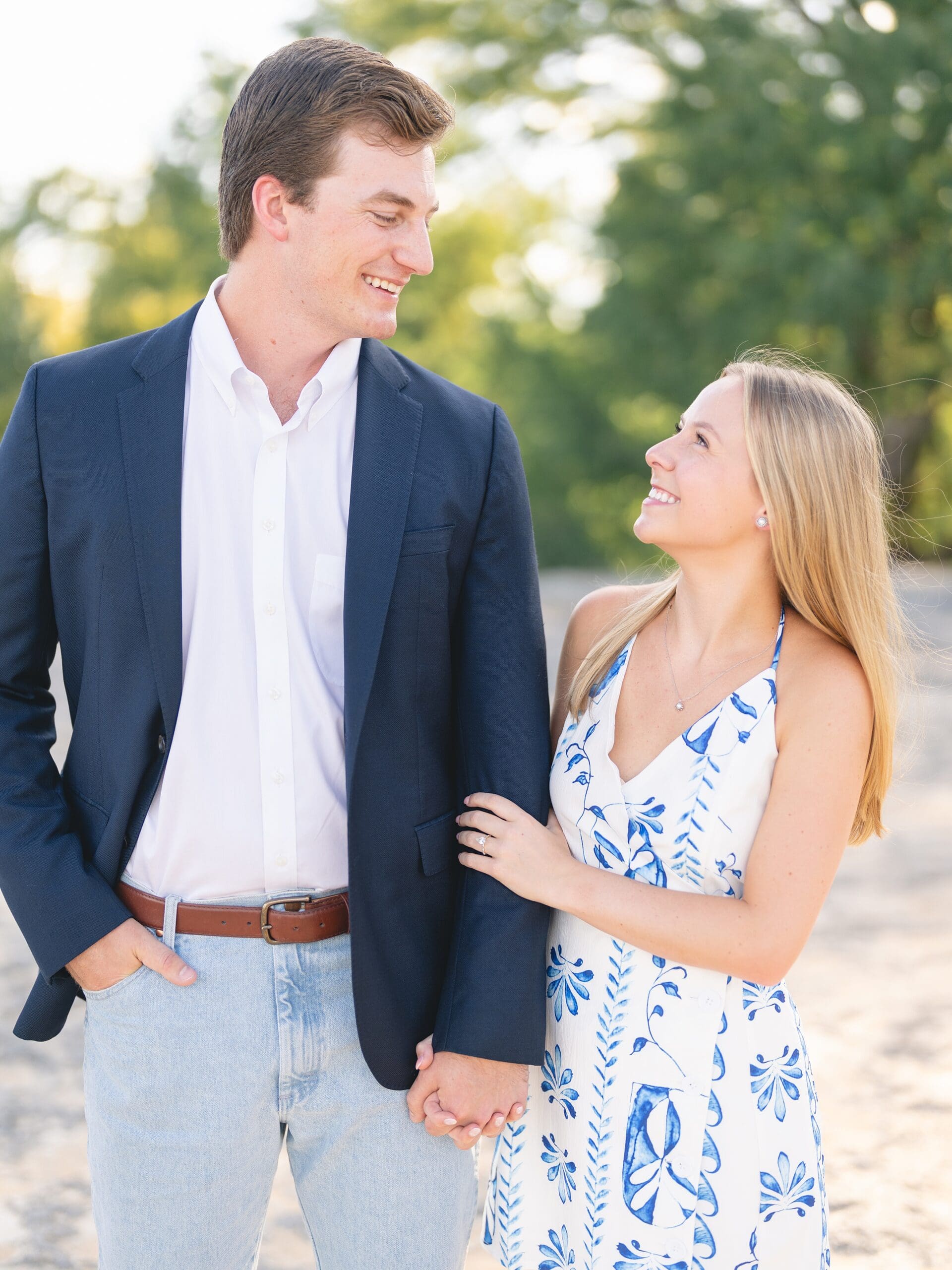 McKinney Falls engagement session golden hour