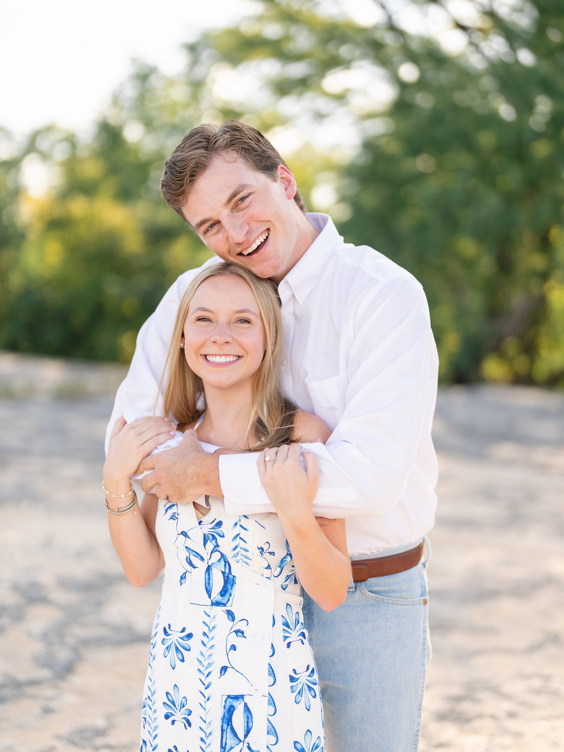 McKinney Falls engagement session golden hour