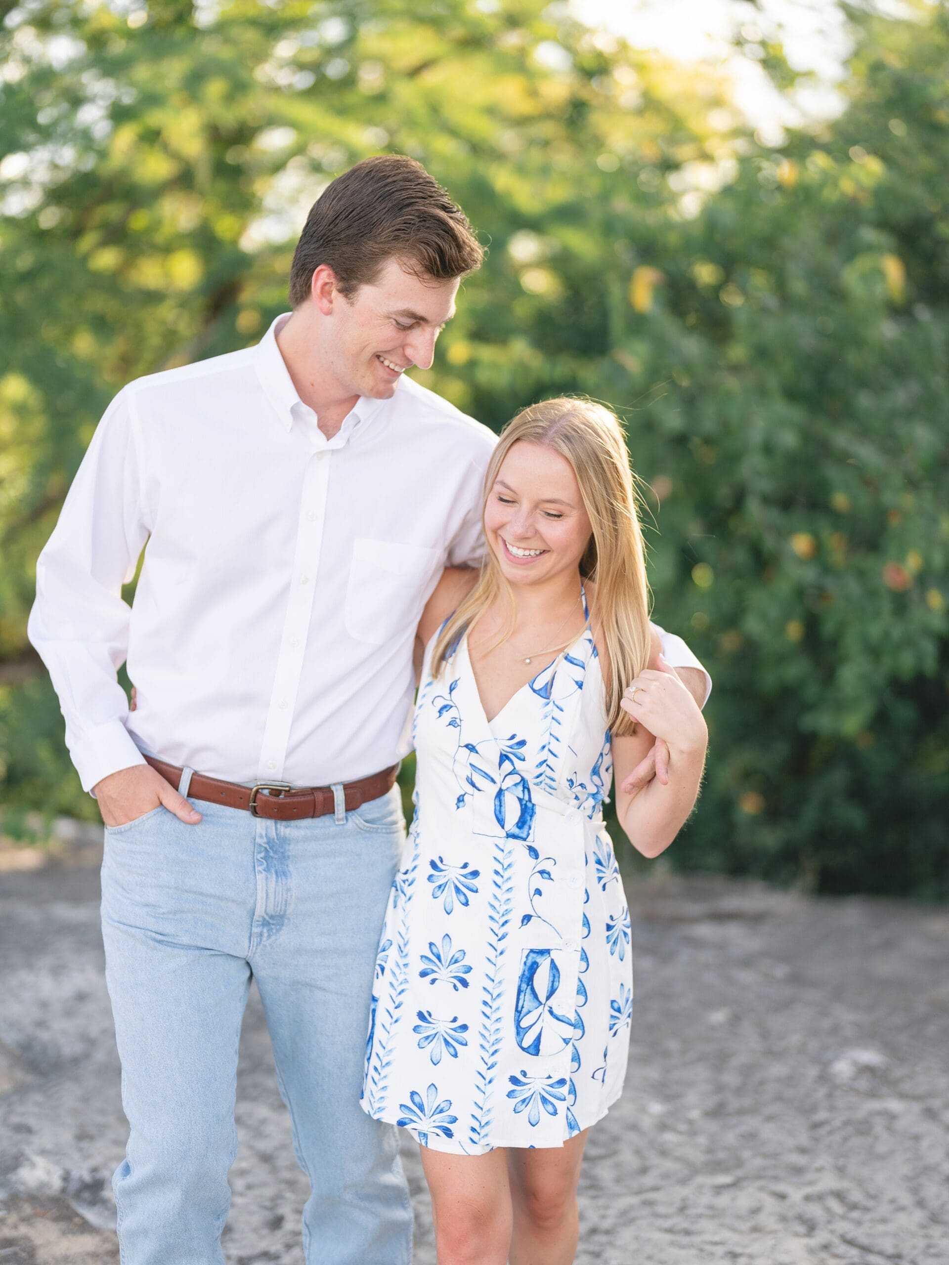 McKinney Falls engagement session golden hour
