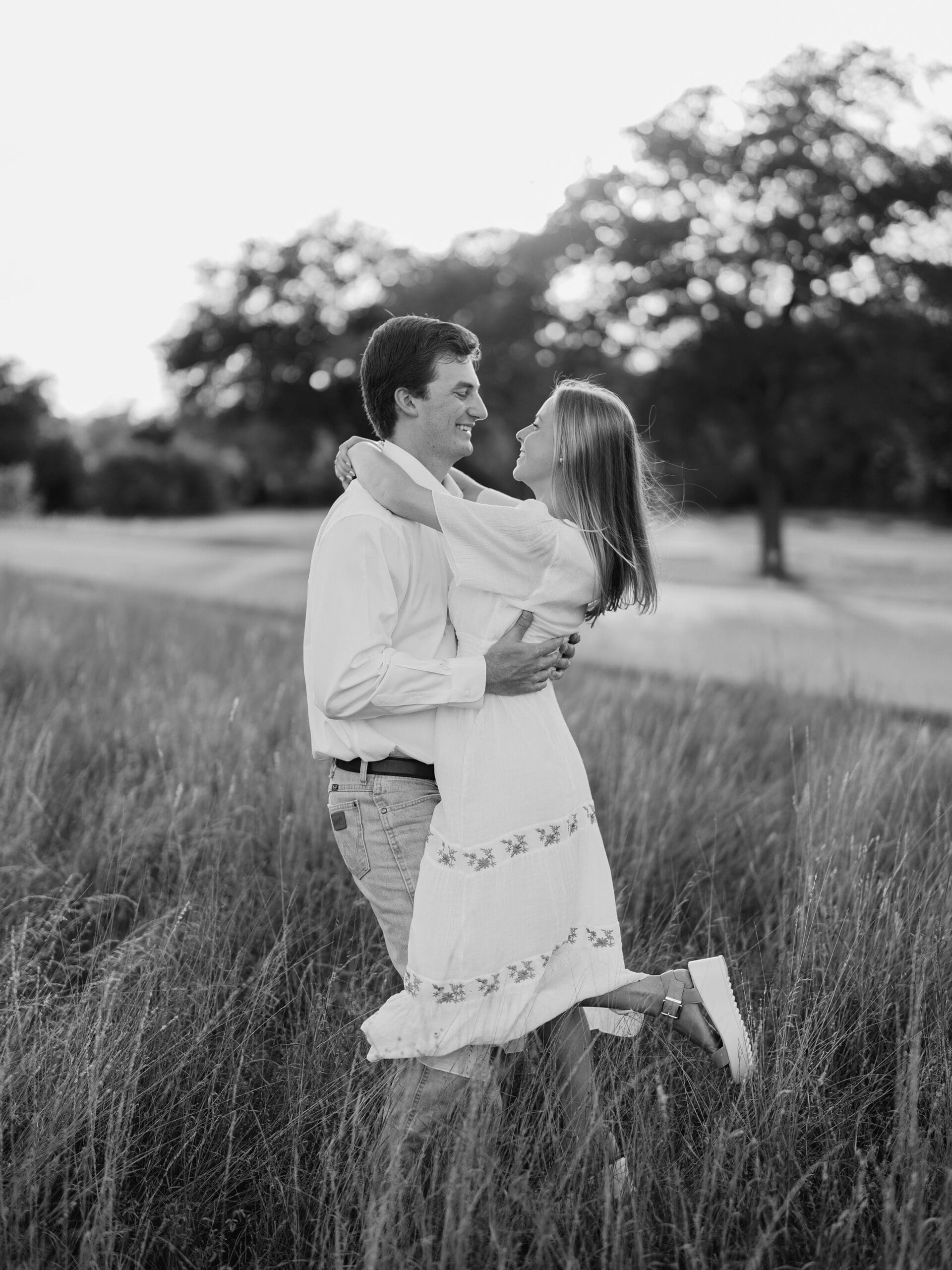 romantic outdoor engagement session Austin Texas
