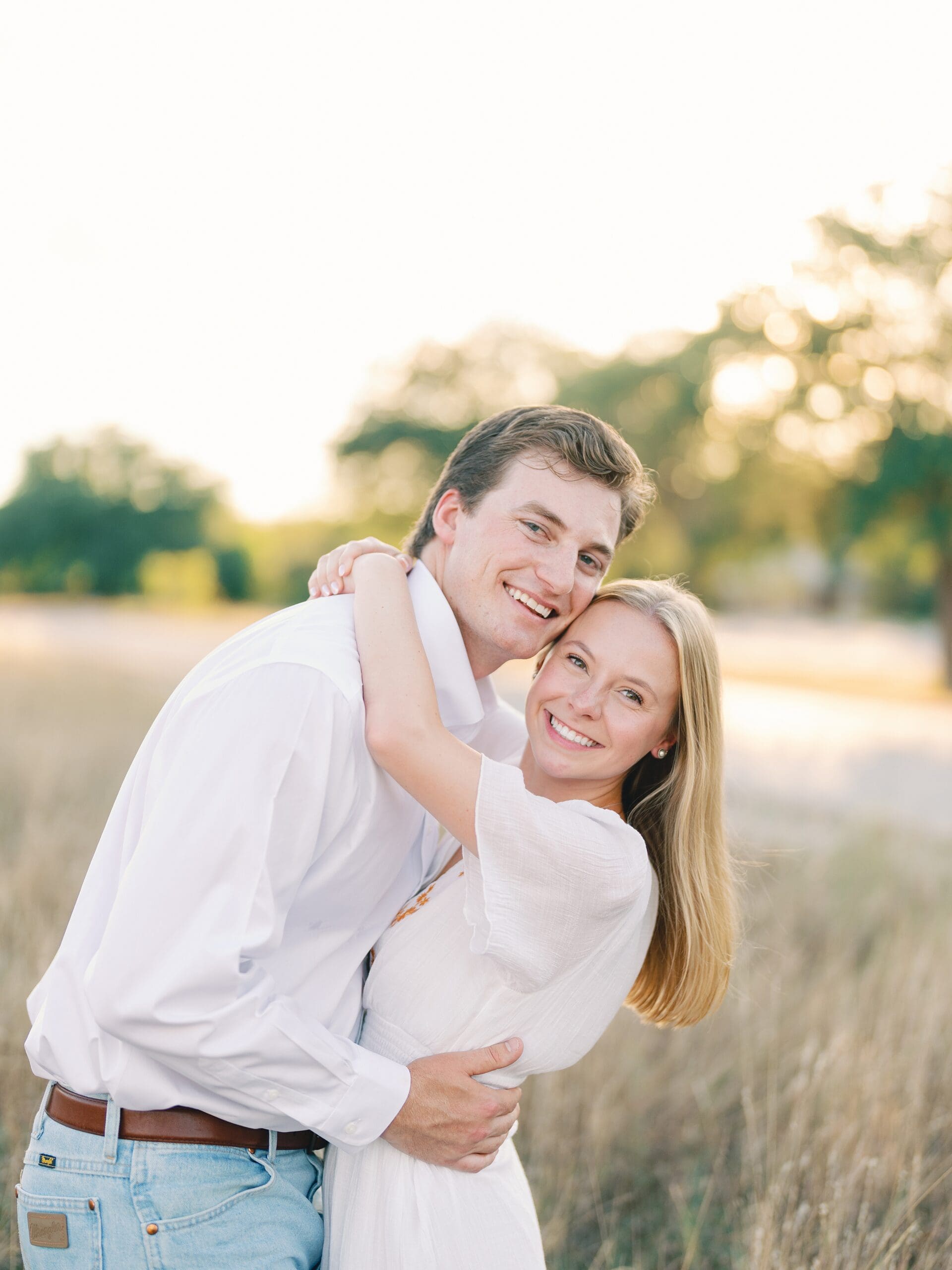 romantic outdoor engagement session Austin Texas