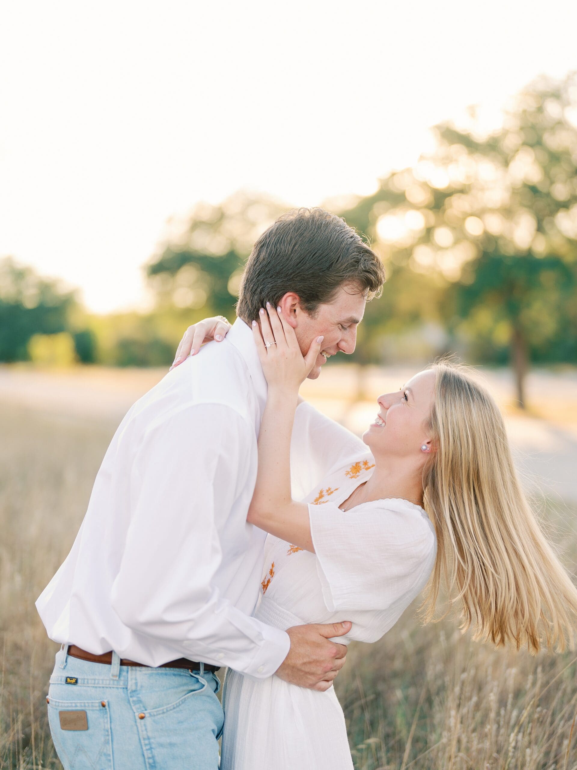 romantic outdoor engagement session Austin Texas