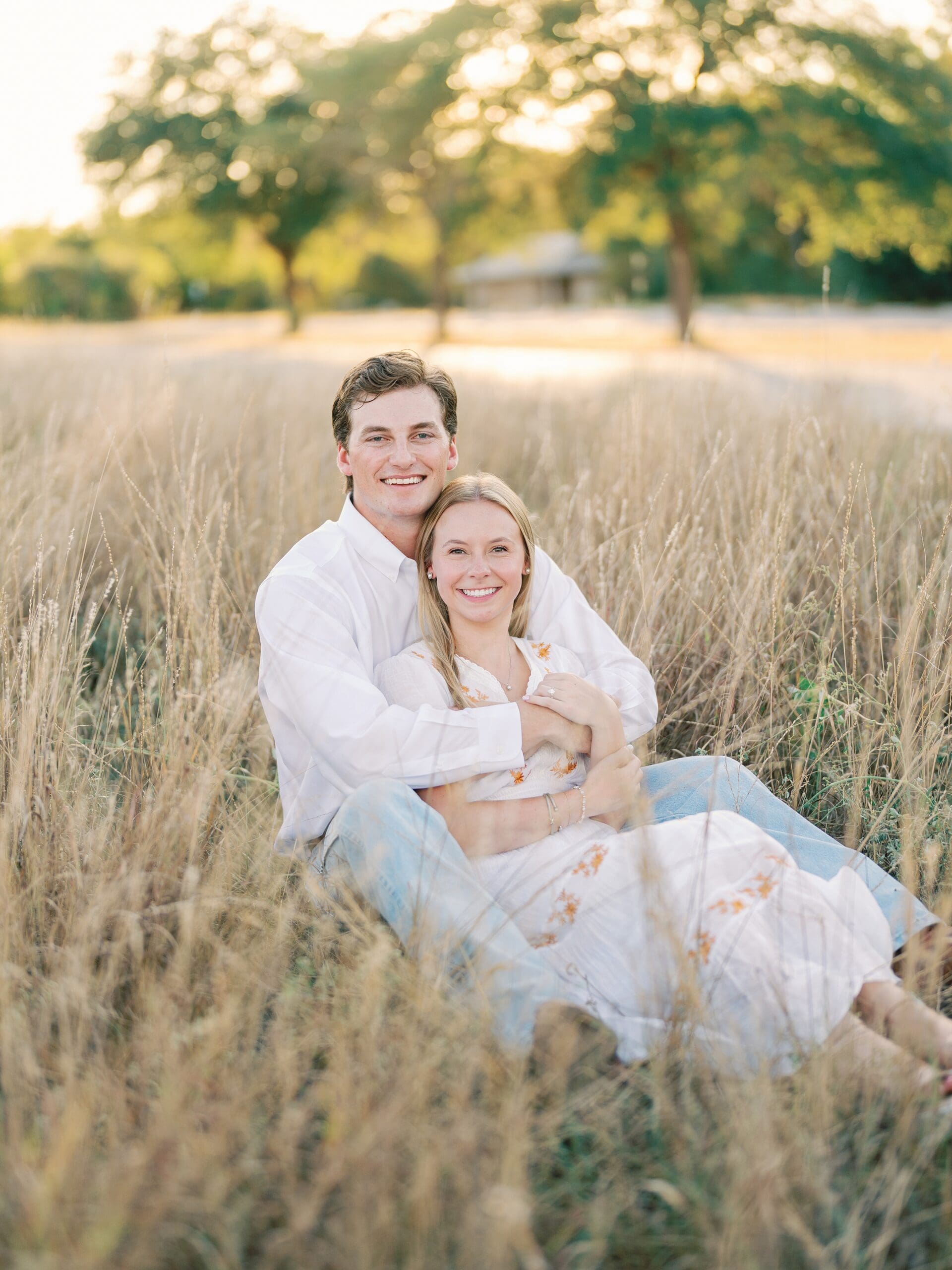 romantic outdoor engagement session Austin Texas