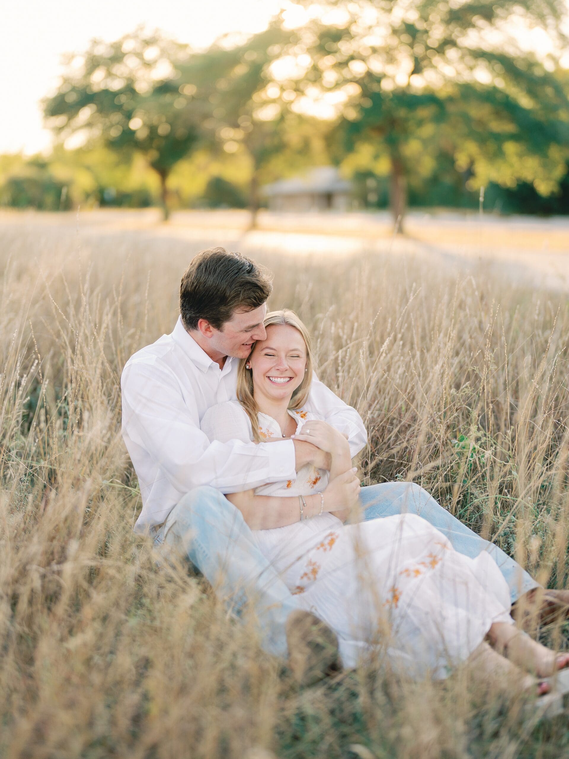 romantic outdoor engagement session Austin Texas