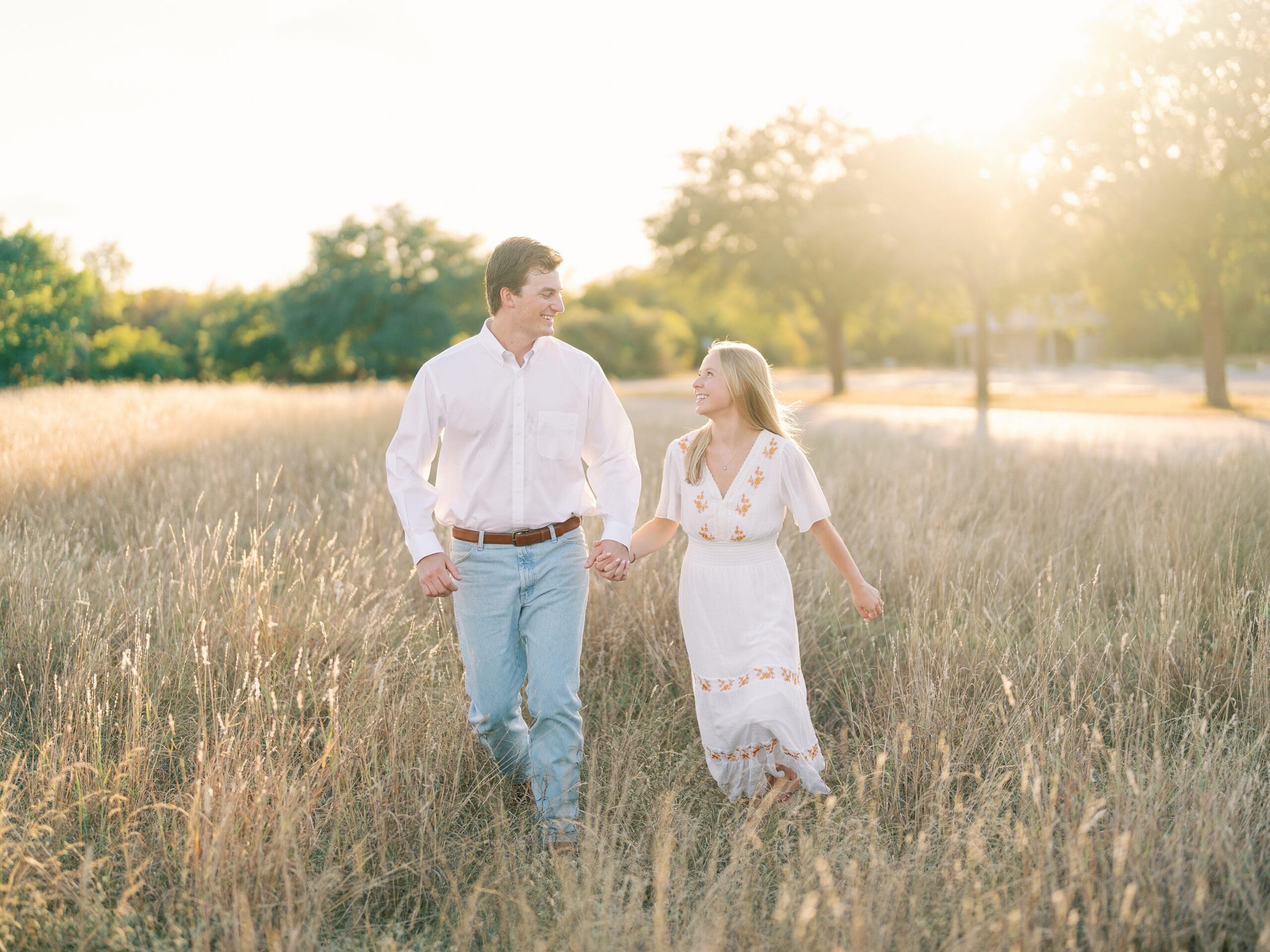romantic outdoor engagement session Austin Texas