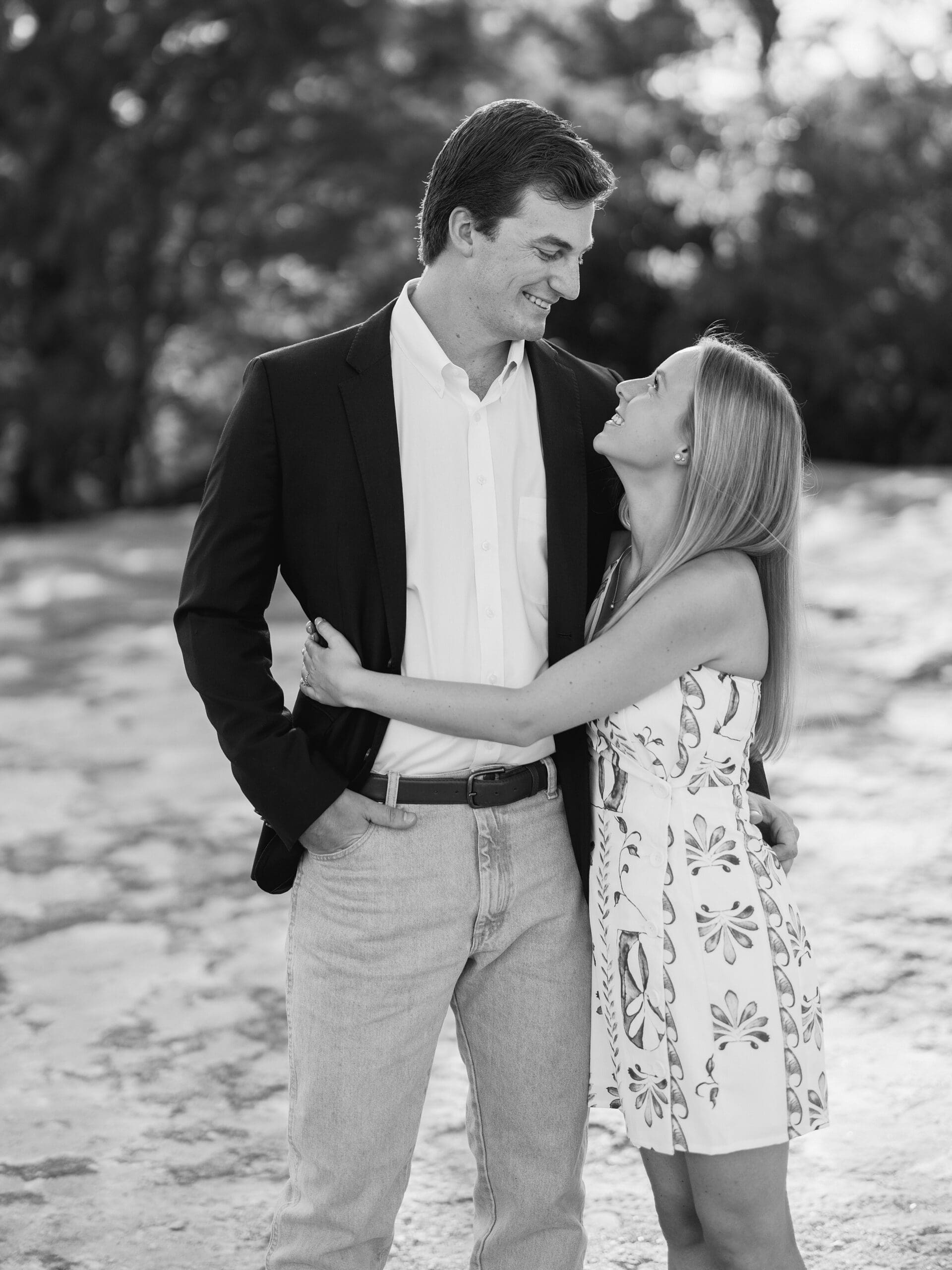 McKinney Falls engagement session golden hour