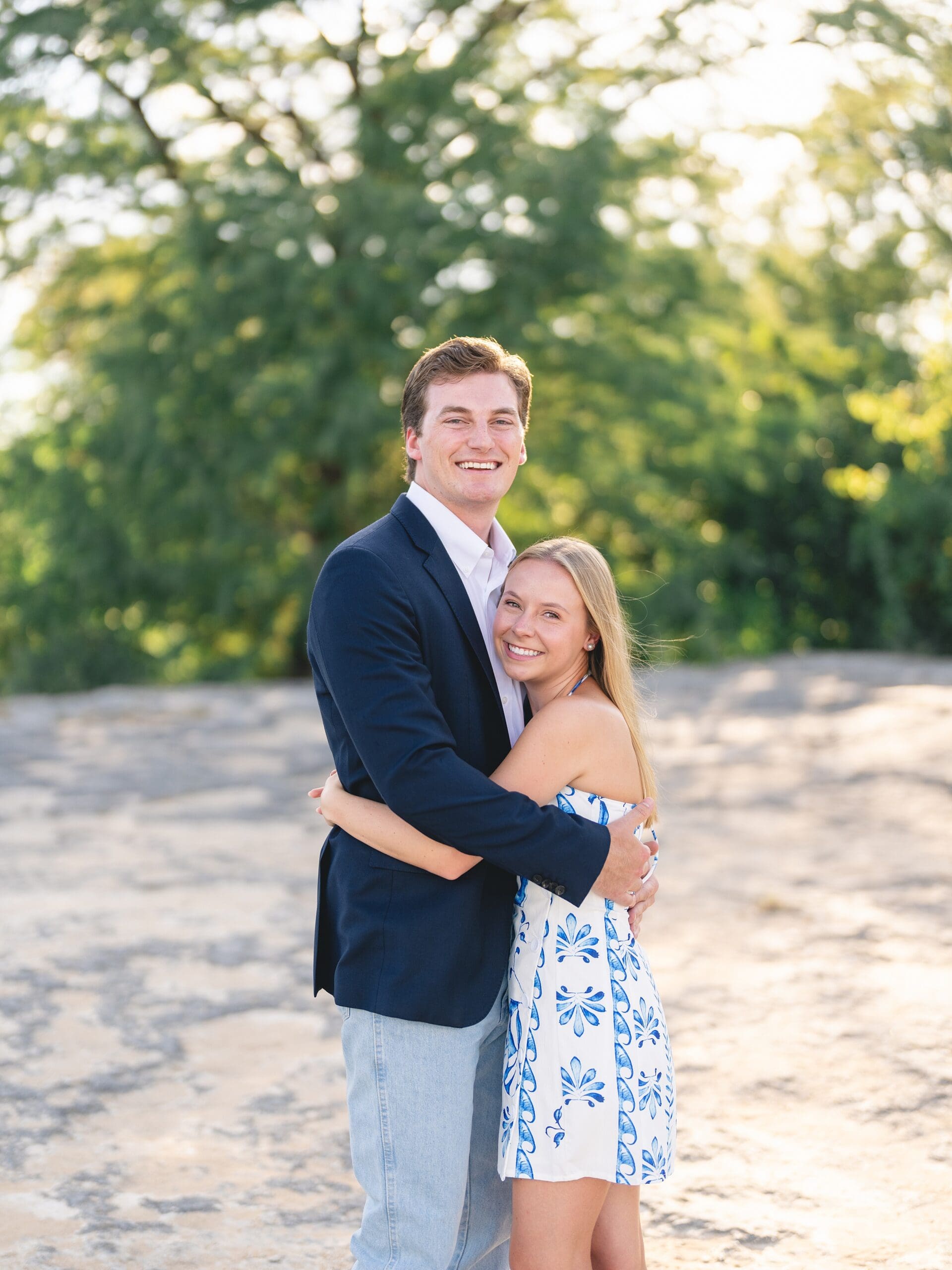 McKinney Falls engagement session golden hour