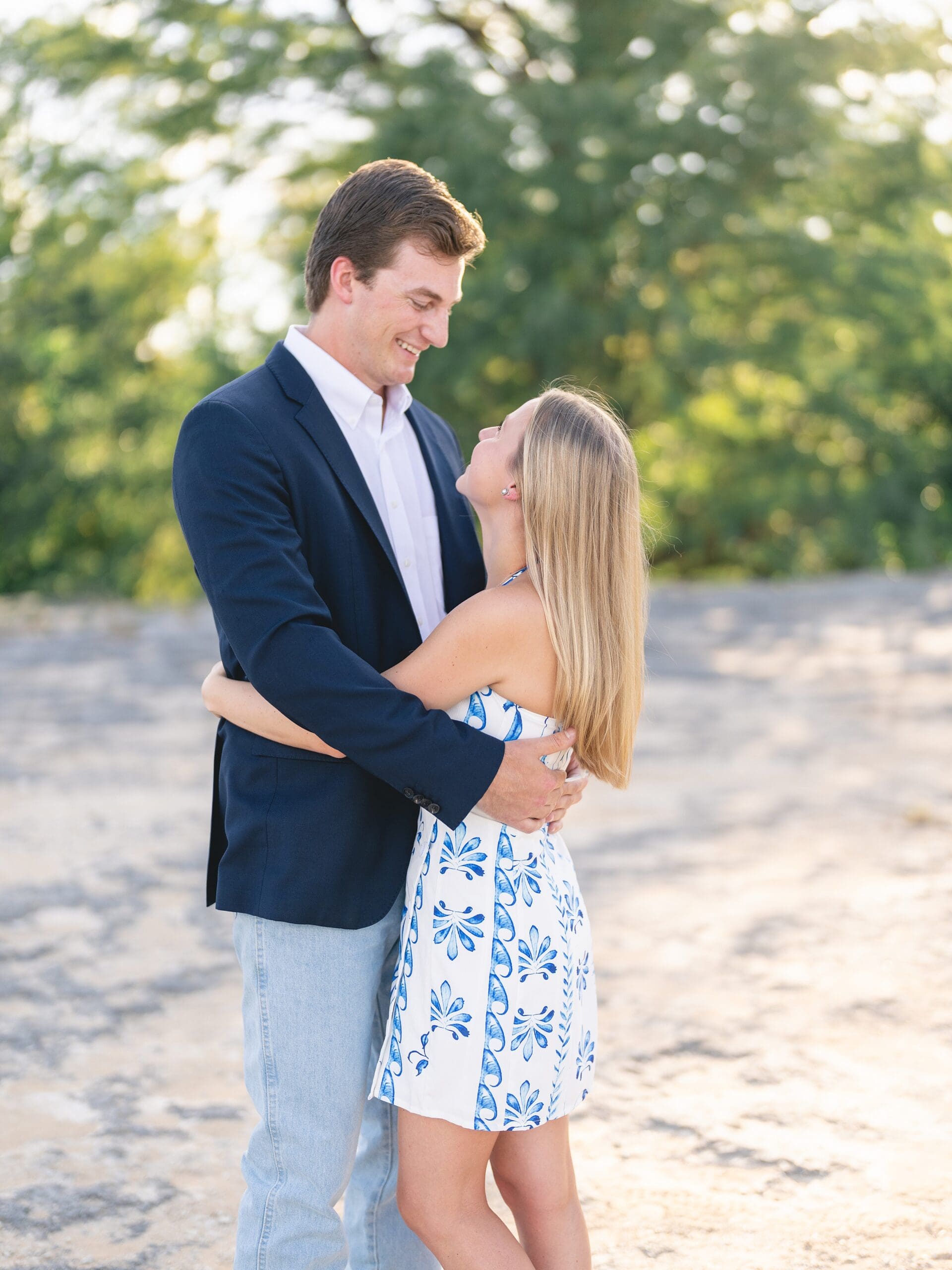 McKinney Falls engagement session golden hour