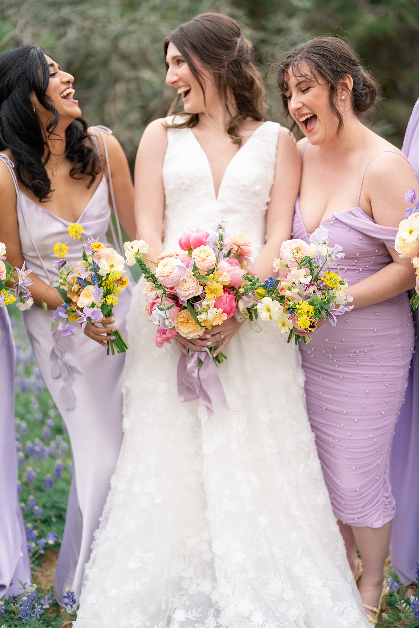 spring wedding at Greenhouse at Driftwood Suzie & Matt in blue bonnets